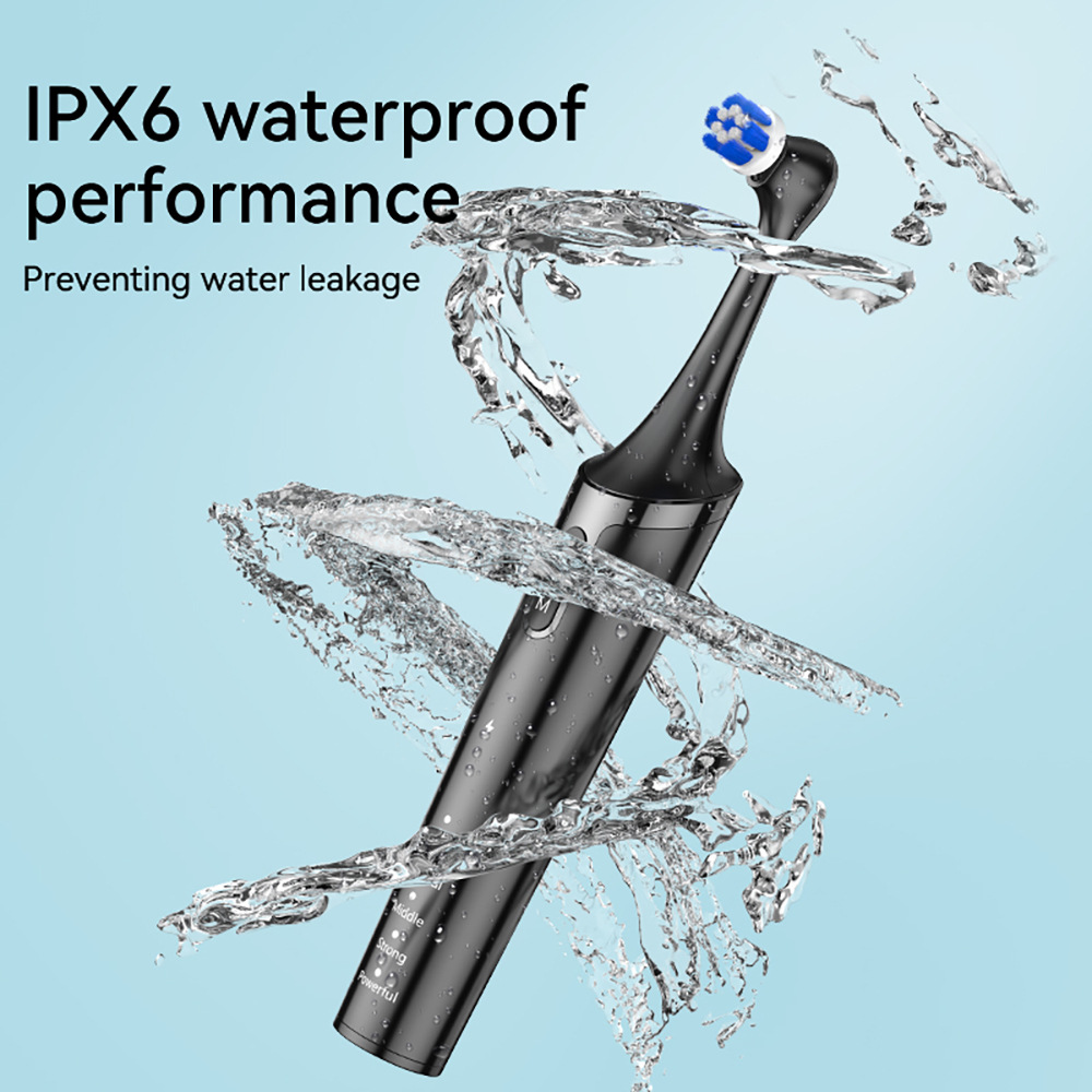 Tooth Polisher Multifunctional Teeth Whitening Kit for Cleaning Plaque Removal 5 Replaceable Brush Heads Adjustable Modes IPX6 Waterproof Rechargeable