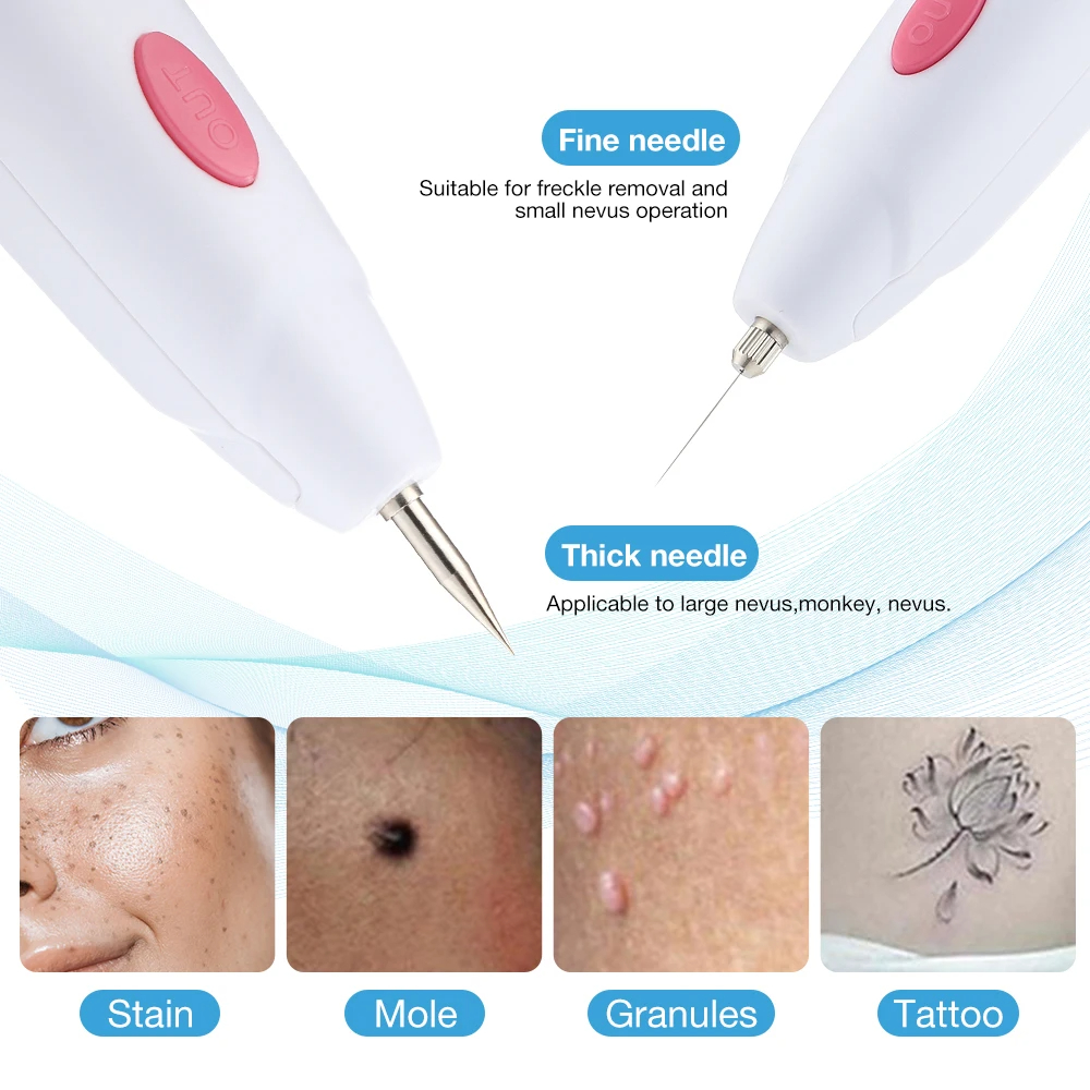 Freckle Remover Mini Mole Pen Black Dot Spots Fat Granules Pimples Tattoos Warts Skin Tag Removal Electric Laser Plasma Pen Beauty Tools Machine