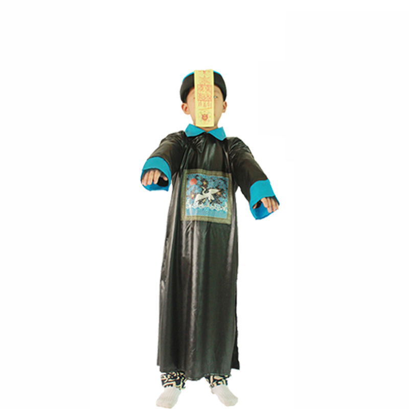 Halloween Costumes Horror Zombie Suit Kid Cosplay Party Fancy Dress Ghost Masquerade Uniform Qing Dynasty Zombie Costumes Minister Vampire Tang Suit