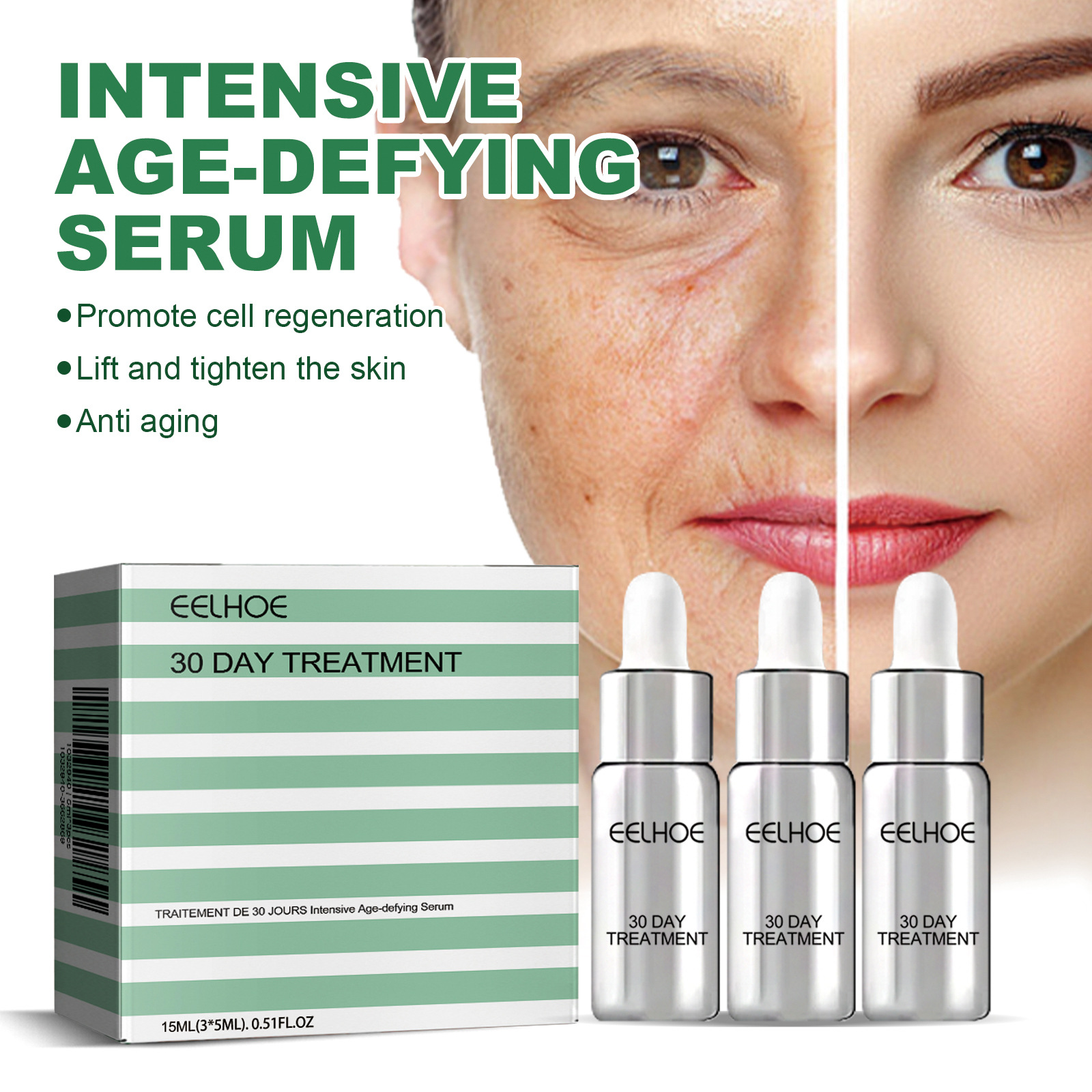 EELHOE Intensive Anti Aging Serum Collagen Booster Facial Fade Fine Line  Moisturizing Essence Anti Wrinkle Remove