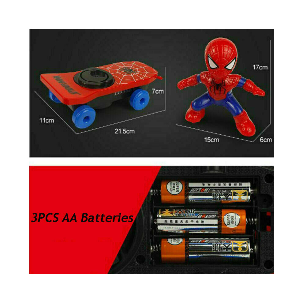 Spiderman Electric Skateboard 360u00b0 Rotation Music With Light Kids Toys Xmas Gift