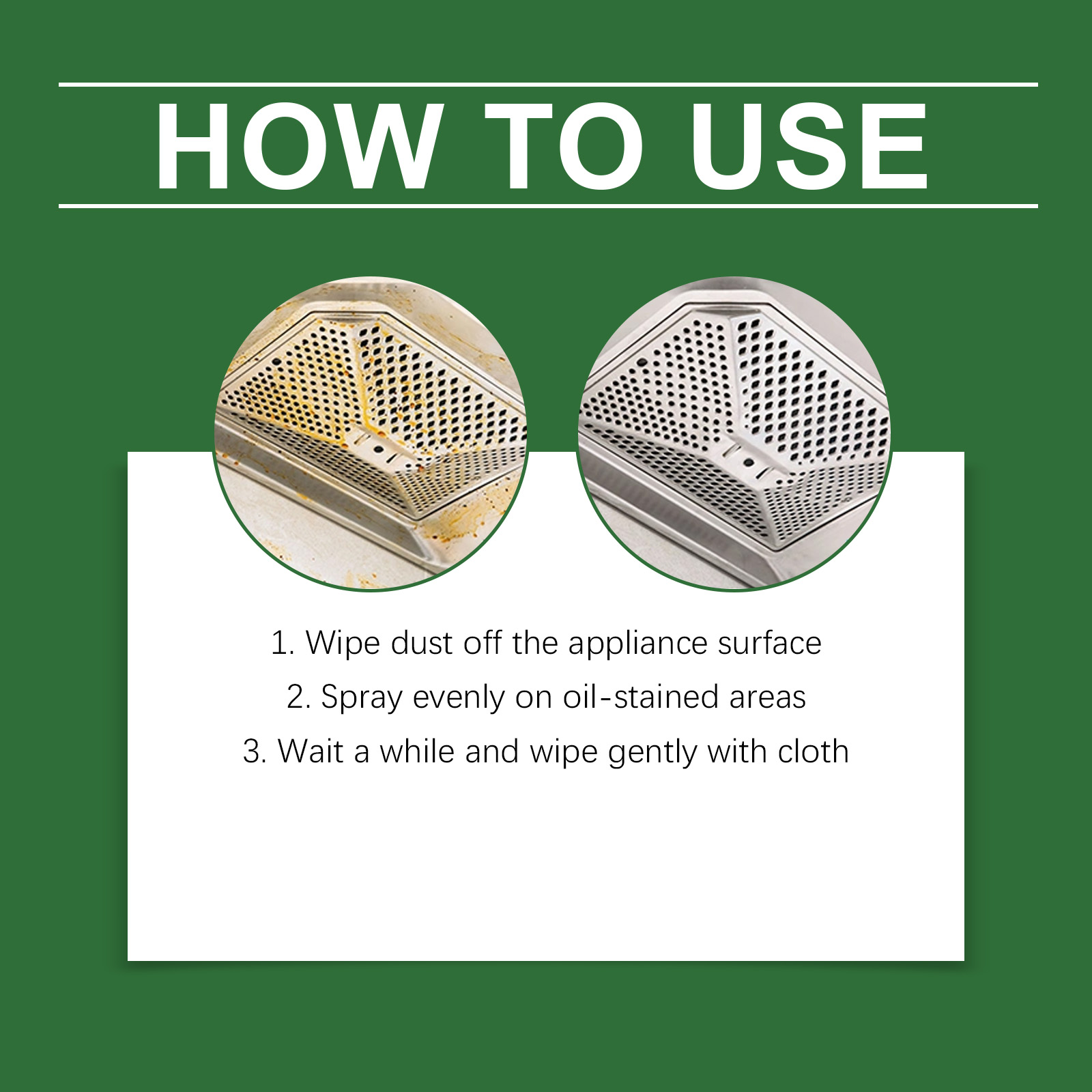 Kitchen Appliance Cleaner Spray Dissolve Stubborn Oil Stain Reduce Odor Restore Surface Smoothness Multifunctional Degreaser ﻿