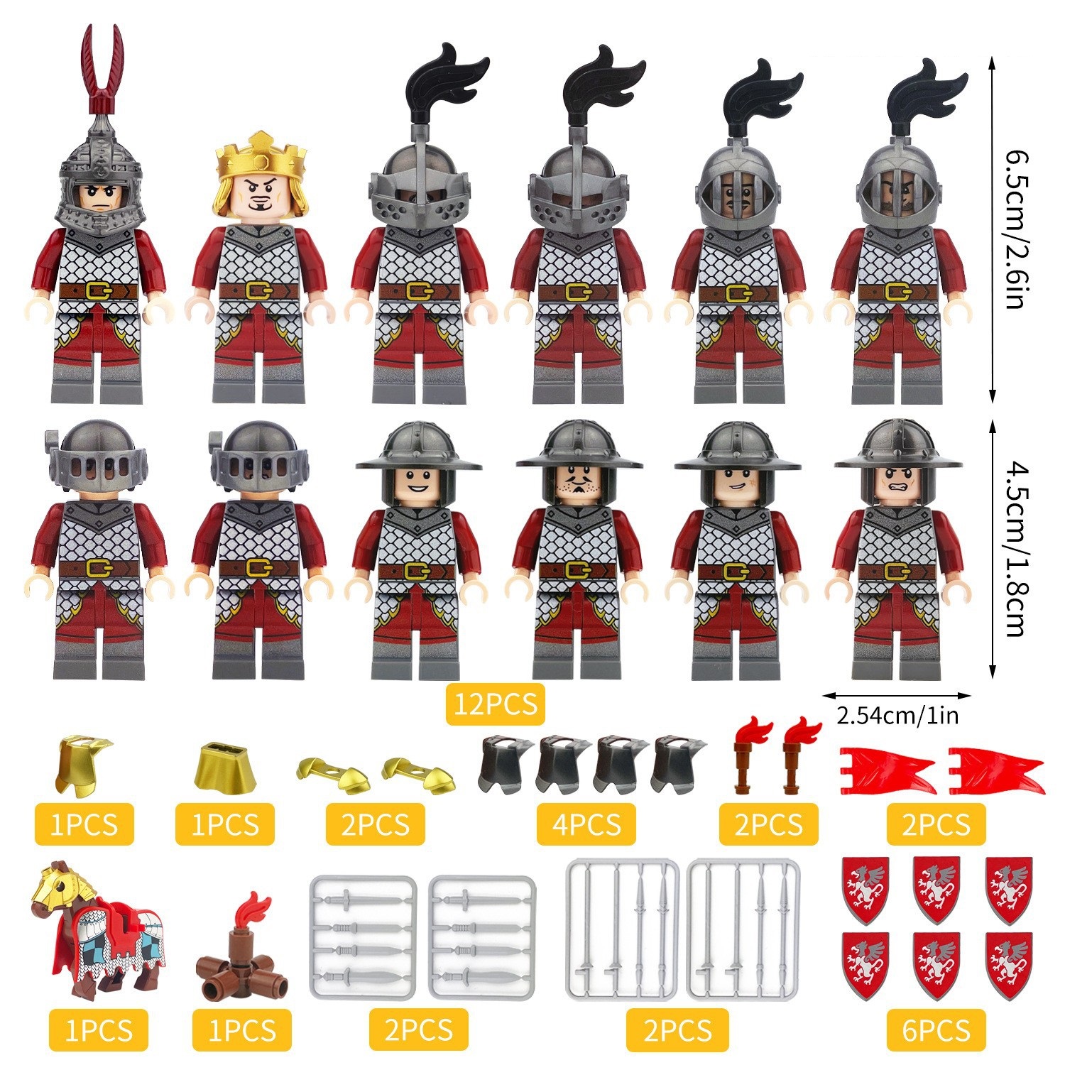 (Style J) Military Battle Building Brick Medieval Roman Legions Toy with Sword and Shield Equipment Assembly Collectible Series Mini Figure for Kids 
