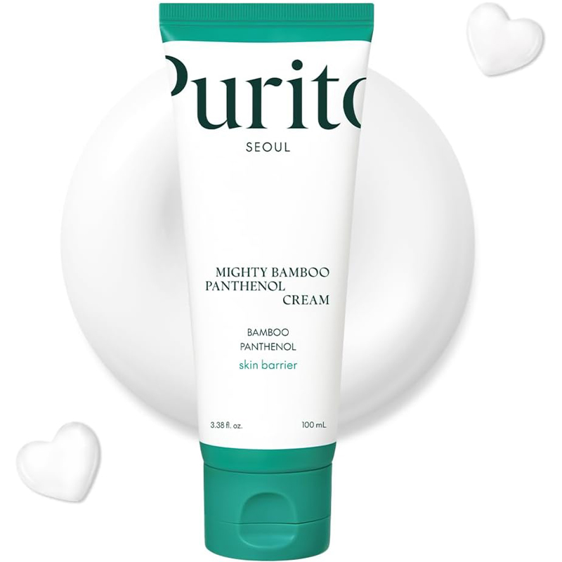 PURITO Mighty Bamboo Panthenol Cream 100ml Moisturizing All Skin Type Daily Face Moisturizer Post-acne Cream Daily Use Vegan Korean Skin Care