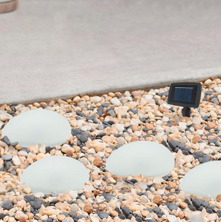 Solar Pebble Lights for Outdoor Use LED Garden Lighting Solar Pebble Rocks Lawn Lights Stone Decorative Landscape Lights Suitable for Courtyards Gardens Lawns