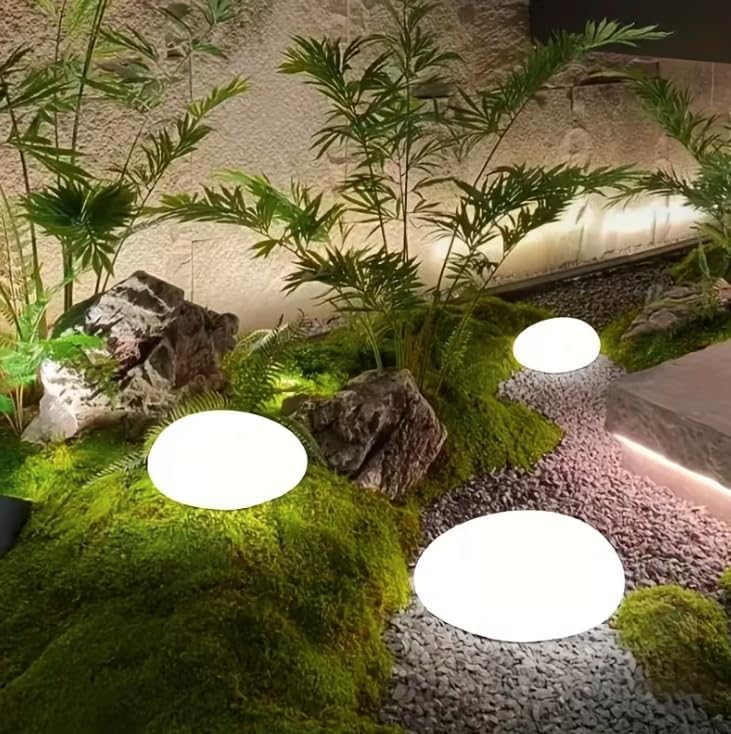 Solar Pebble Lights for Outdoor Use LED Garden Lighting Solar Pebble Rocks Lawn Lights Stone Decorative Landscape Lights Suitable for Courtyards Gardens Lawns
