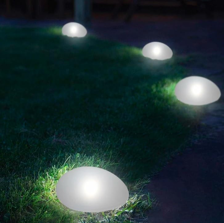 Solar Pebble Lights for Outdoor Use LED Garden Lighting Solar Pebble Rocks Lawn Lights Stone Decorative Landscape Lights Suitable for Courtyards Gardens Lawns