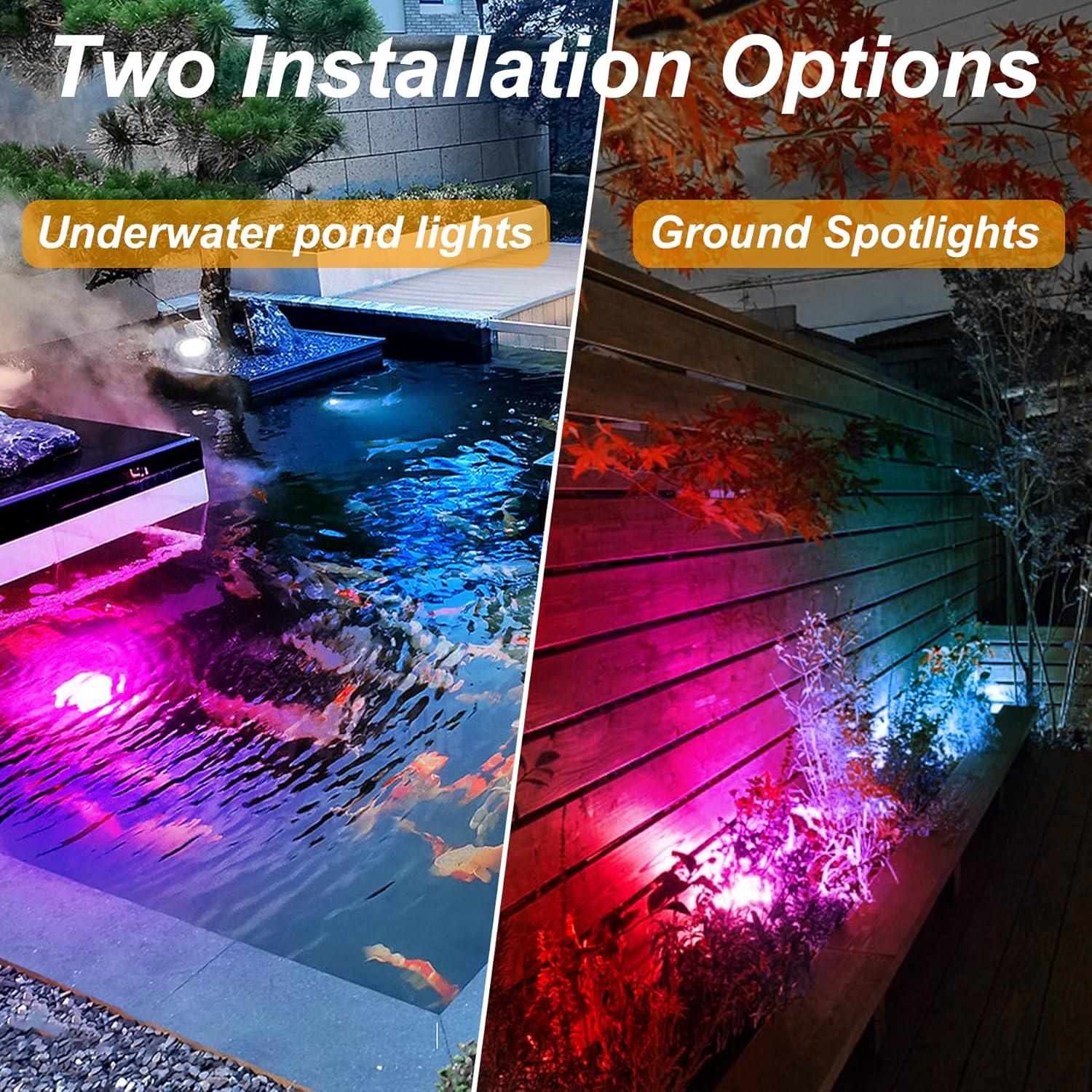 (3 pcs) Solar Powered Pond Lights Waterproof IP68 Submersible Lights with LED Color Changing Spot Light Garden Pool Fountain Waterfall 
