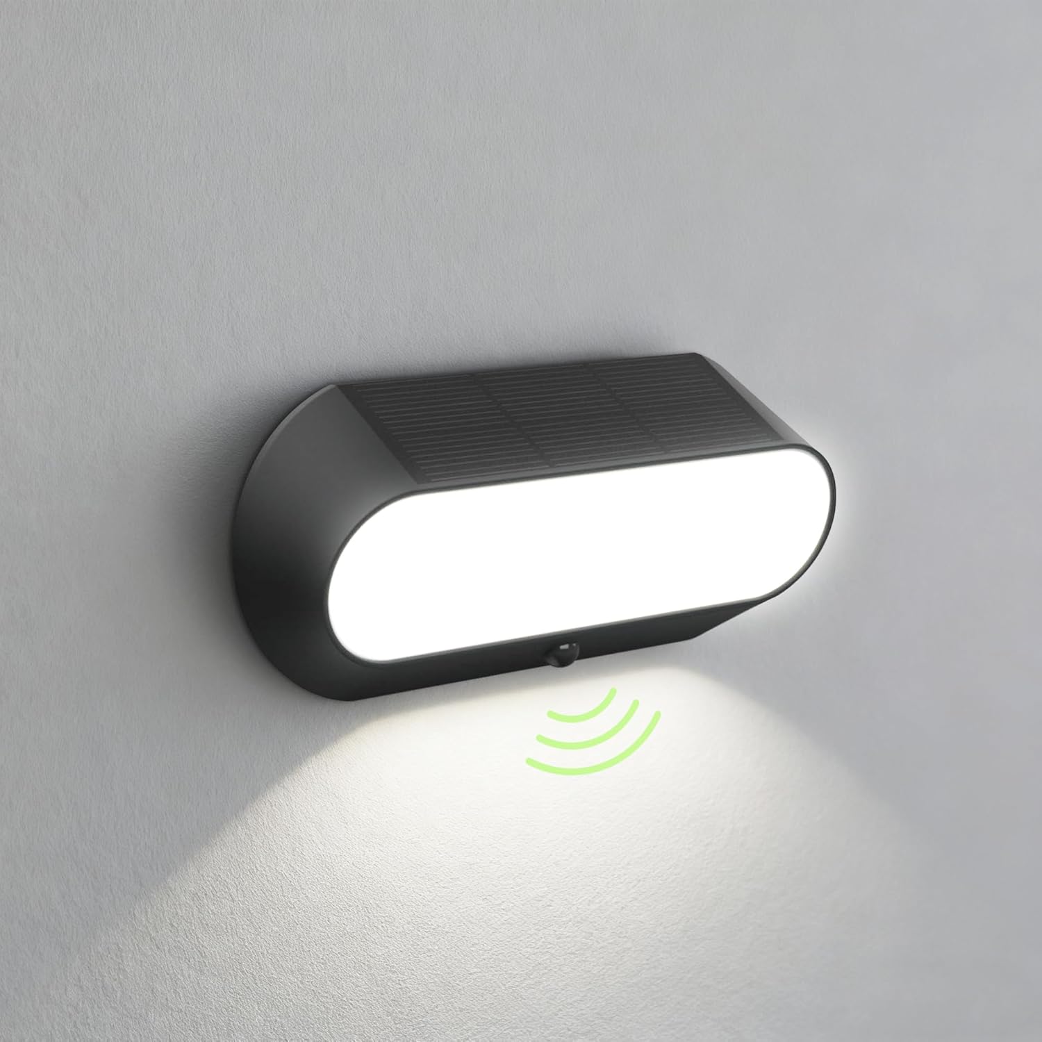 Solar Lights Outdoor with Motion Sensor Replaceable 2000 mAh Battery Solar Pir Lights Dusk Till Dawn Waterproof Solar Wall Light for Front Door Porch Garage