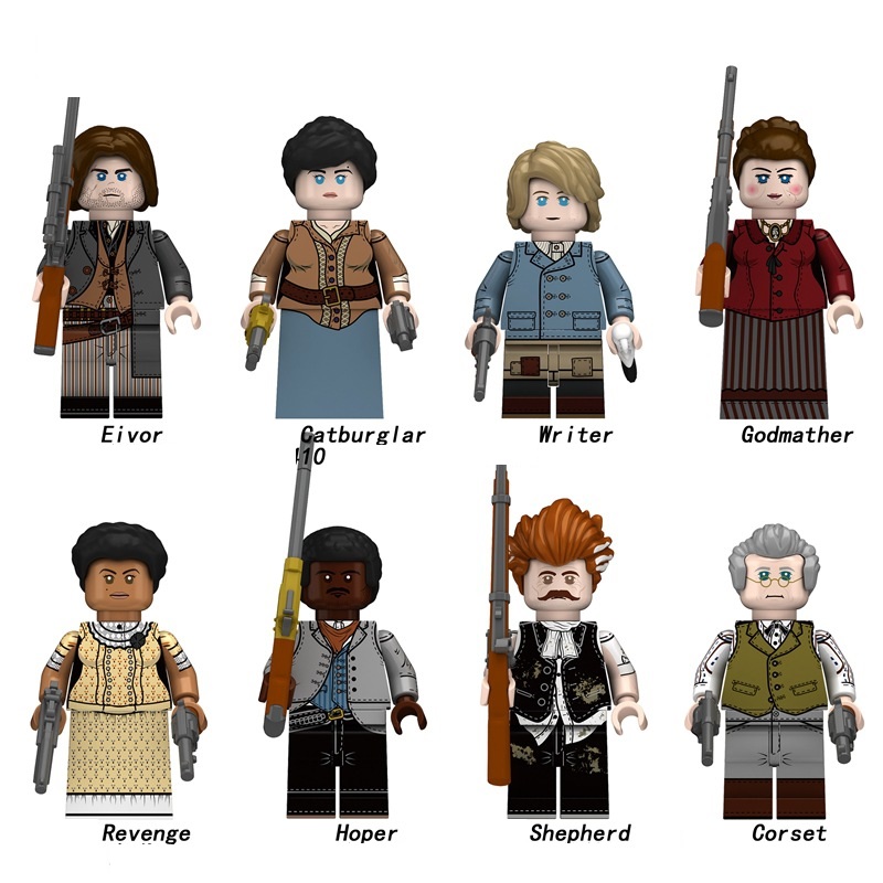 (Soldiers C) City US Military Building Blocks Figure Accessories Western Cowboy Wild West Sheriff Army Soldier Toy Model for Kids Gift