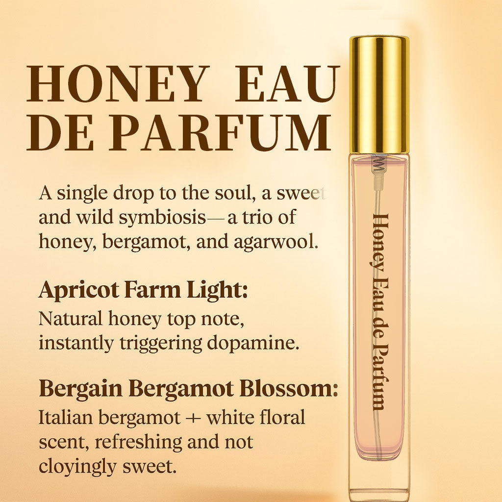 Honey Perfume Long Lasting Sweet Warm Fragrance For Daily Wear Gift Giving On The Go Fresh Scent 10ml