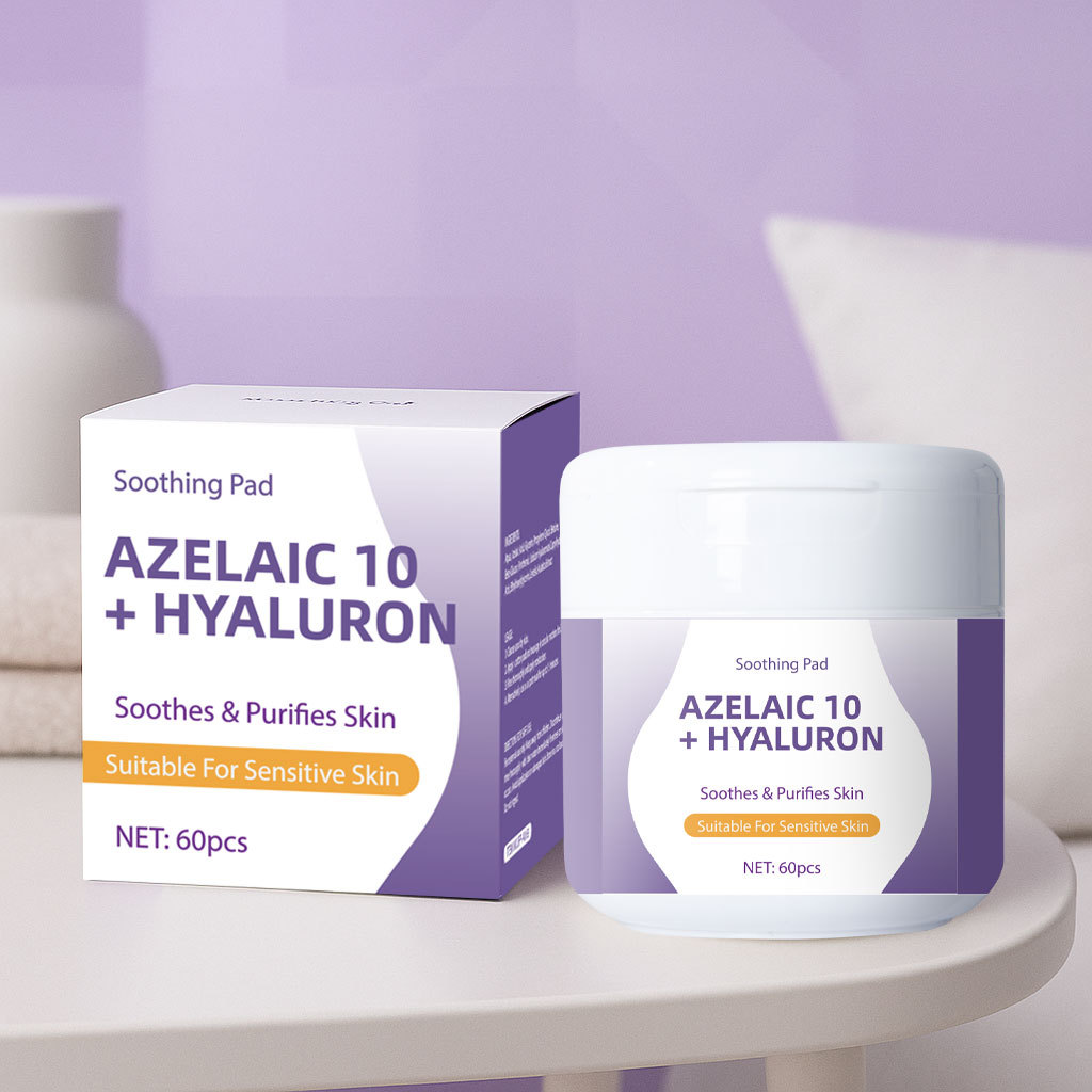 Azelaic Acid 10 And Hyaluronic Acid Toner Pads For Pore Care Soothing And Hydrating Acne Prone Sensitive Skin Daily Face Toning 60 Pads