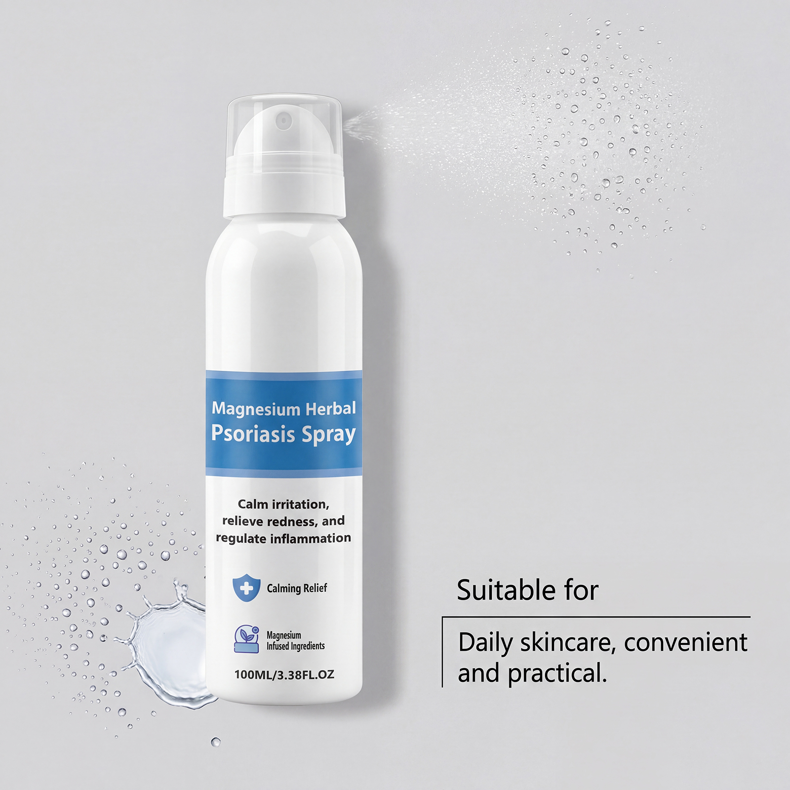 Magnesium Skin Care Spray Mild Ingredients Hydrate Skin Soft Refreshing Non Sticky Daily Use Treatment Lotion