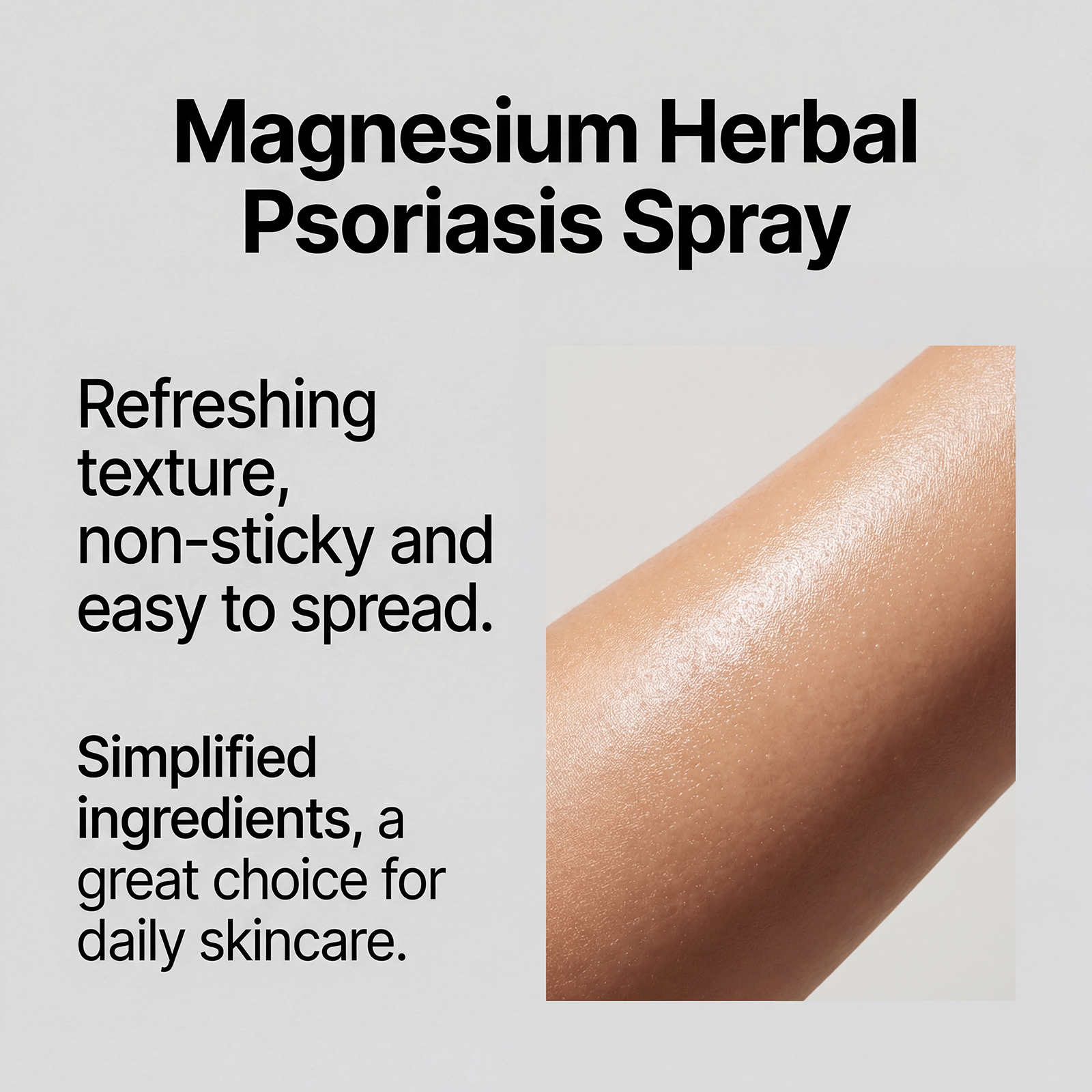 Magnesium Skin Care Spray Mild Ingredients Hydrate Skin Soft Refreshing Non Sticky Daily Use Treatment Lotion