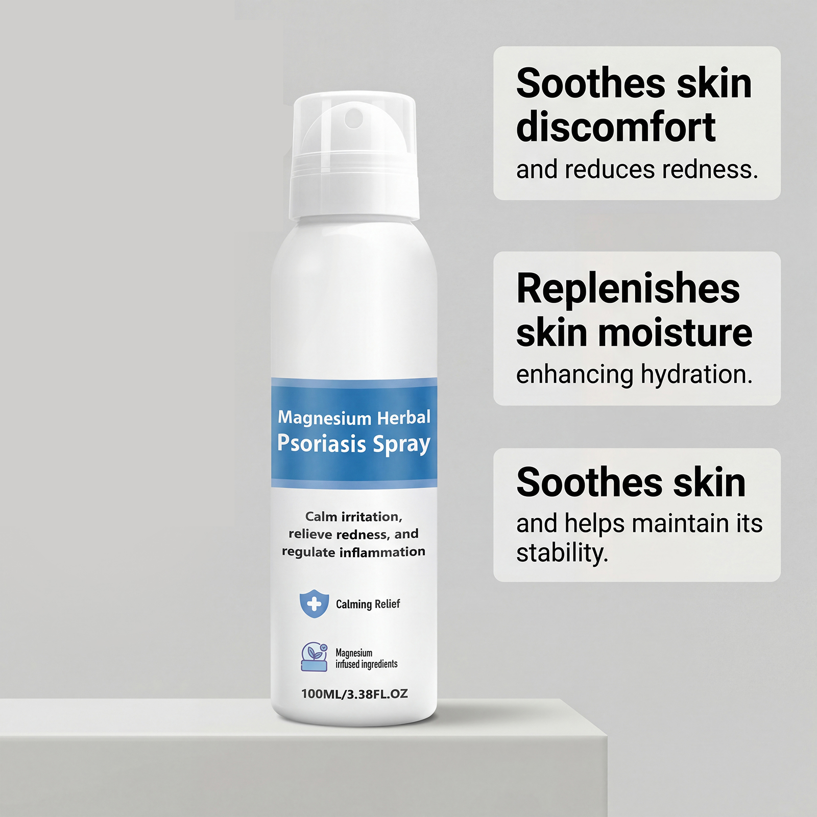 Magnesium Skin Care Spray Mild Ingredients Hydrate Skin Soft Refreshing Non Sticky Daily Use Treatment Lotion