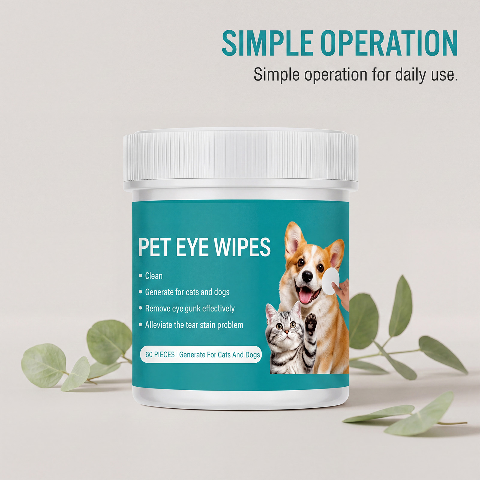 Pet Eye Wipes Soft Skin Friendly Clean Eye Care Daily Mild For Multiple Pets Use