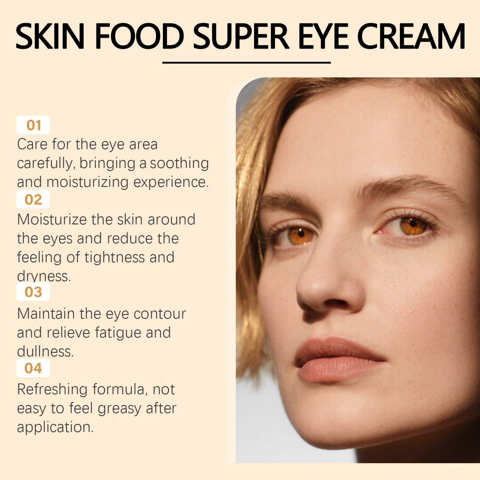 Mild Moisturizing Eye Cream Refreshing Silky Smooth Easy Glide Deep Penetrating Nourish Periocular Skin Daily Eye Care