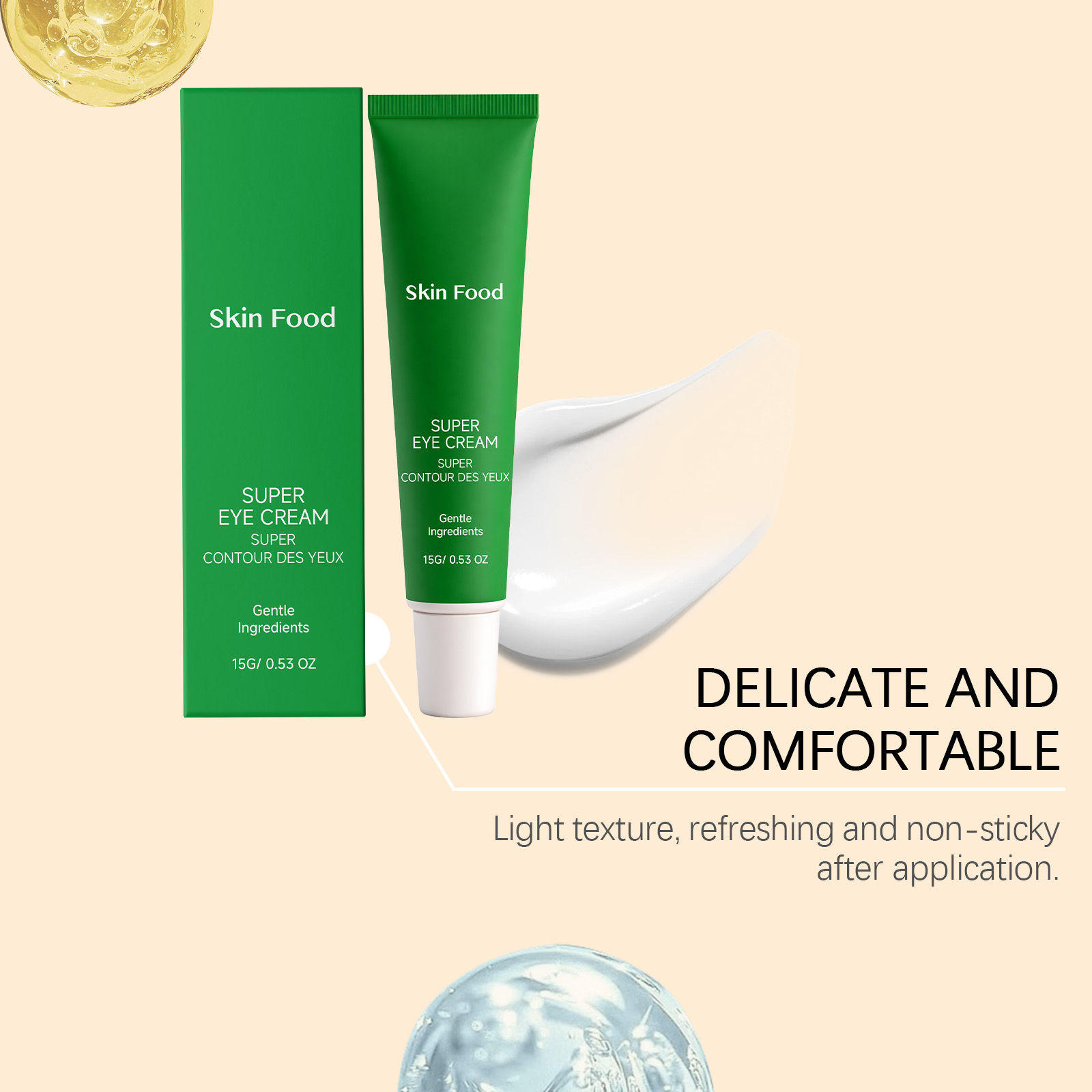Mild Moisturizing Eye Cream Refreshing Silky Smooth Easy Glide Deep Penetrating Nourish Periocular Skin Daily Eye Care