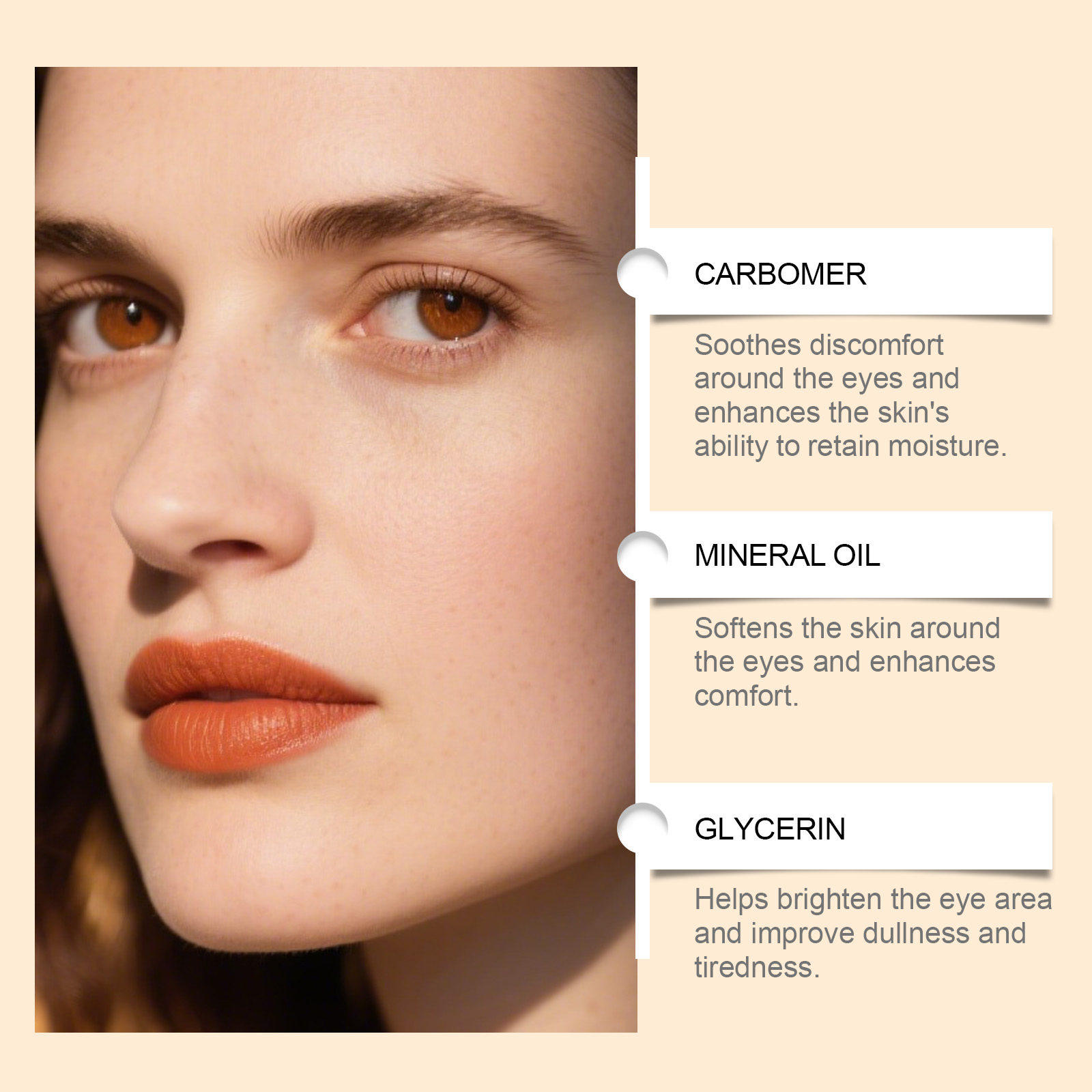 Mild Moisturizing Eye Cream Refreshing Silky Smooth Easy Glide Deep Penetrating Nourish Periocular Skin Daily Eye Care