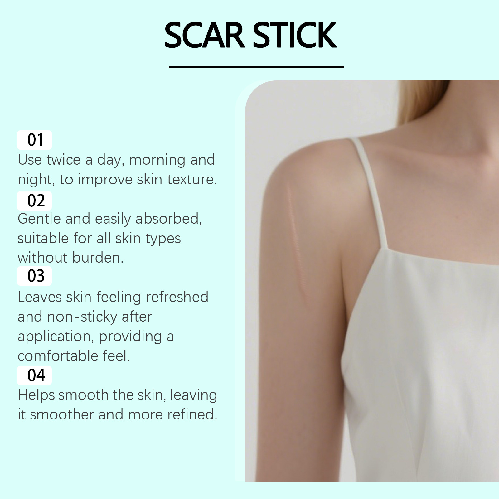Scar Soothing Stick Hydrating Moisturizing Mild Fast Absorbing Elastic Smooth Skin Body Care Lotion For Daily Skin Maintenance