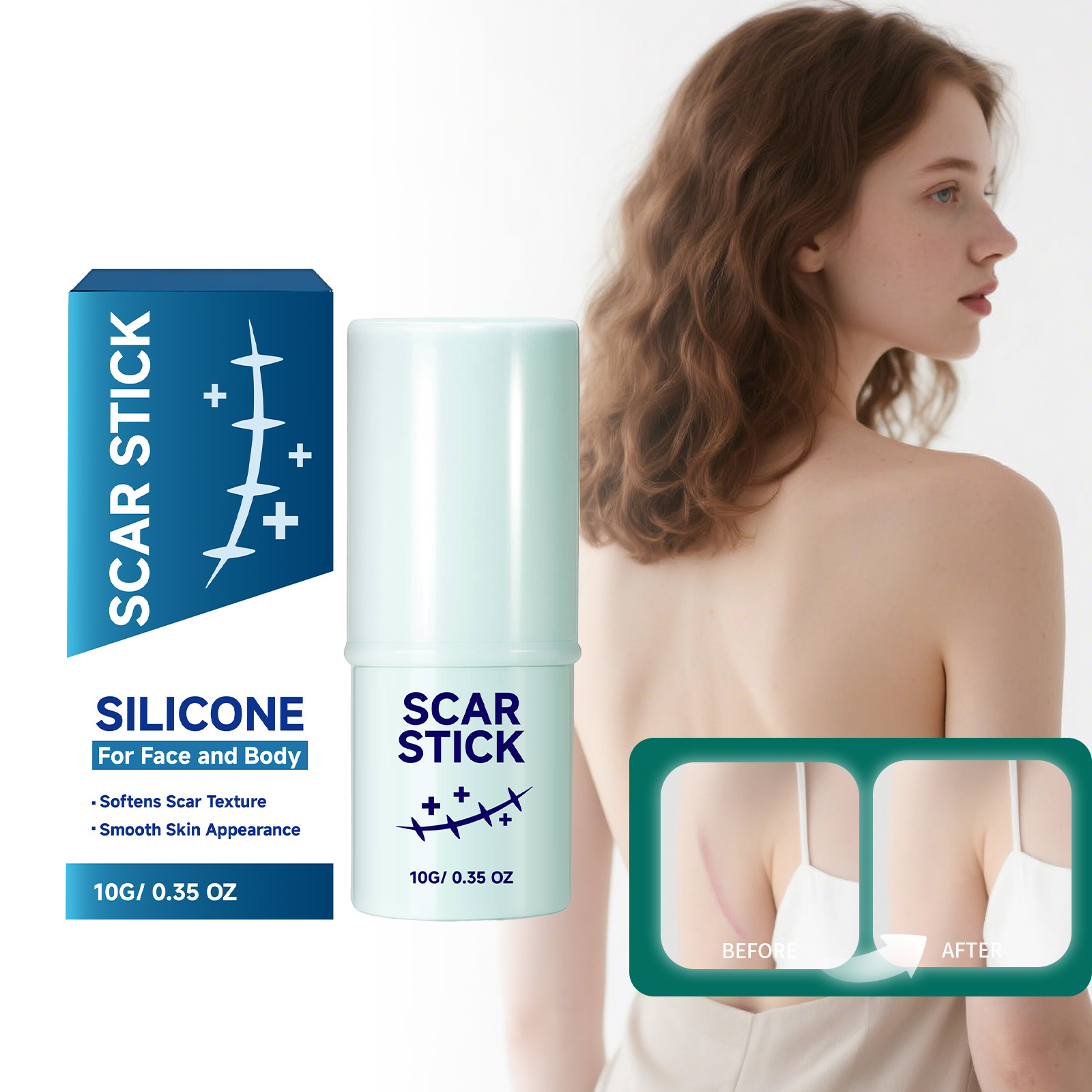 Scar Soothing Stick Hydrating Moisturizing Mild Fast Absorbing Elastic Smooth Skin Body Care Lotion For Daily Skin Maintenance