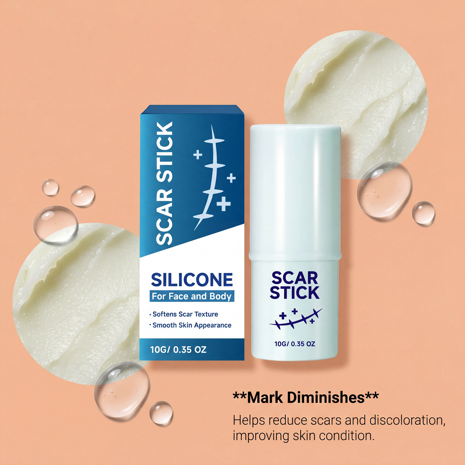 Scar Soothing Stick Hydrating Moisturizing Mild Fast Absorbing Elastic Smooth Skin Body Care Lotion For Daily Skin Maintenance