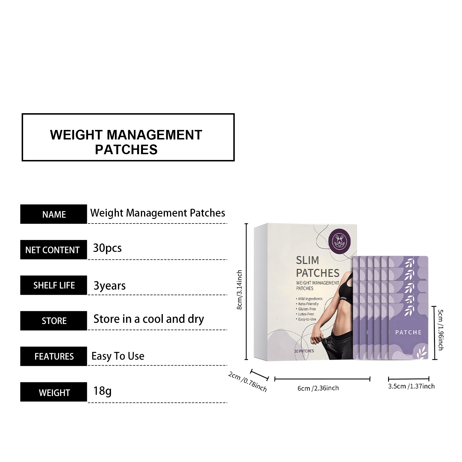Body Care Patch Non Woven Fabric Light Soft Skin Friendly Constant Temperature All Night Comfortable Sleep Refreshing Body Night Care