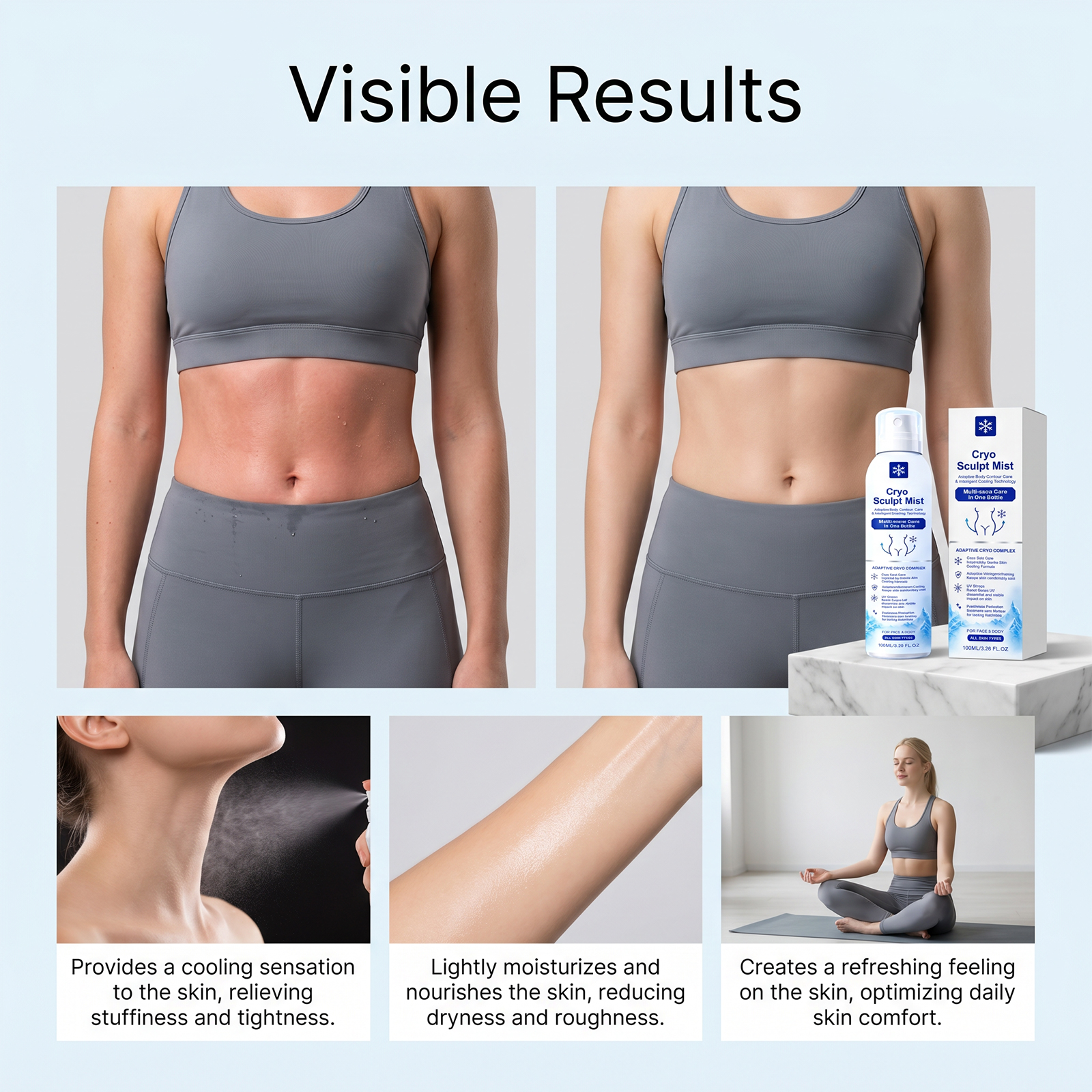 Skin Care Mist Summer Refreshing Comfortable Dual Use Face Body Daily Outdoor Gentle Hydrating
