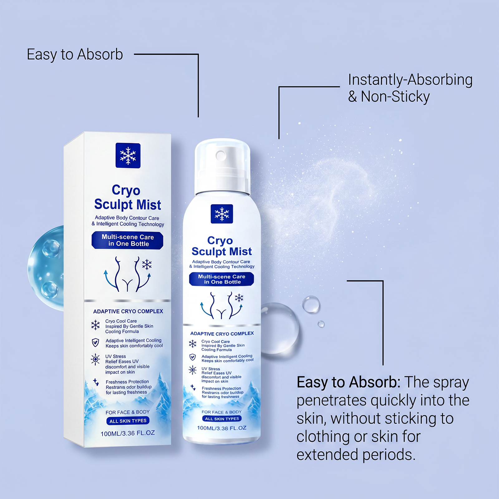 Skin Care Mist Summer Refreshing Comfortable Dual Use Face Body Daily Outdoor Gentle Hydrating