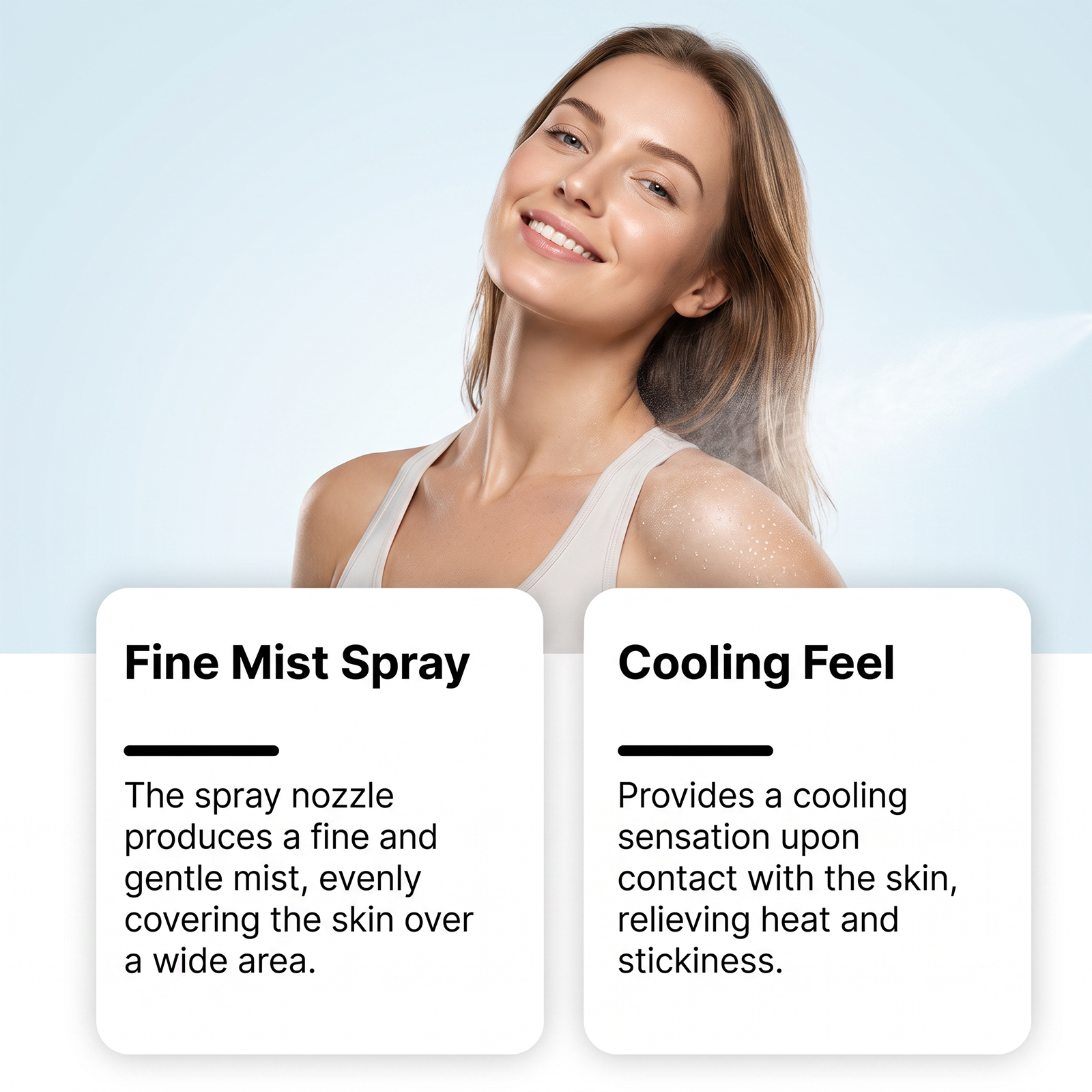 Skin Care Mist Summer Refreshing Comfortable Dual Use Face Body Daily Outdoor Gentle Hydrating