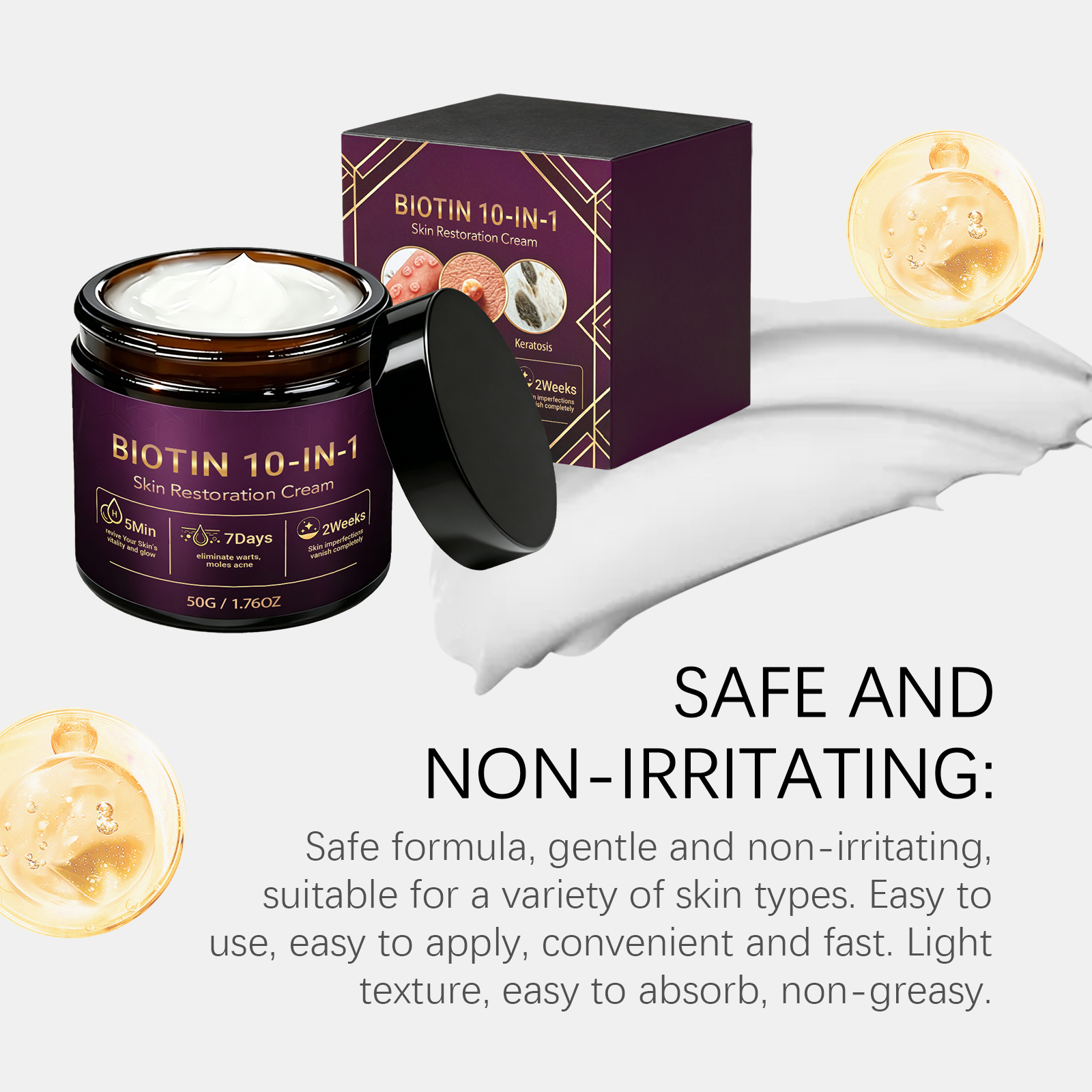 Skin Care Cream Infuses Plant Essences Gentle Skin Compatible Hydrate Moisturize Smooth Texture Light Non Greasy