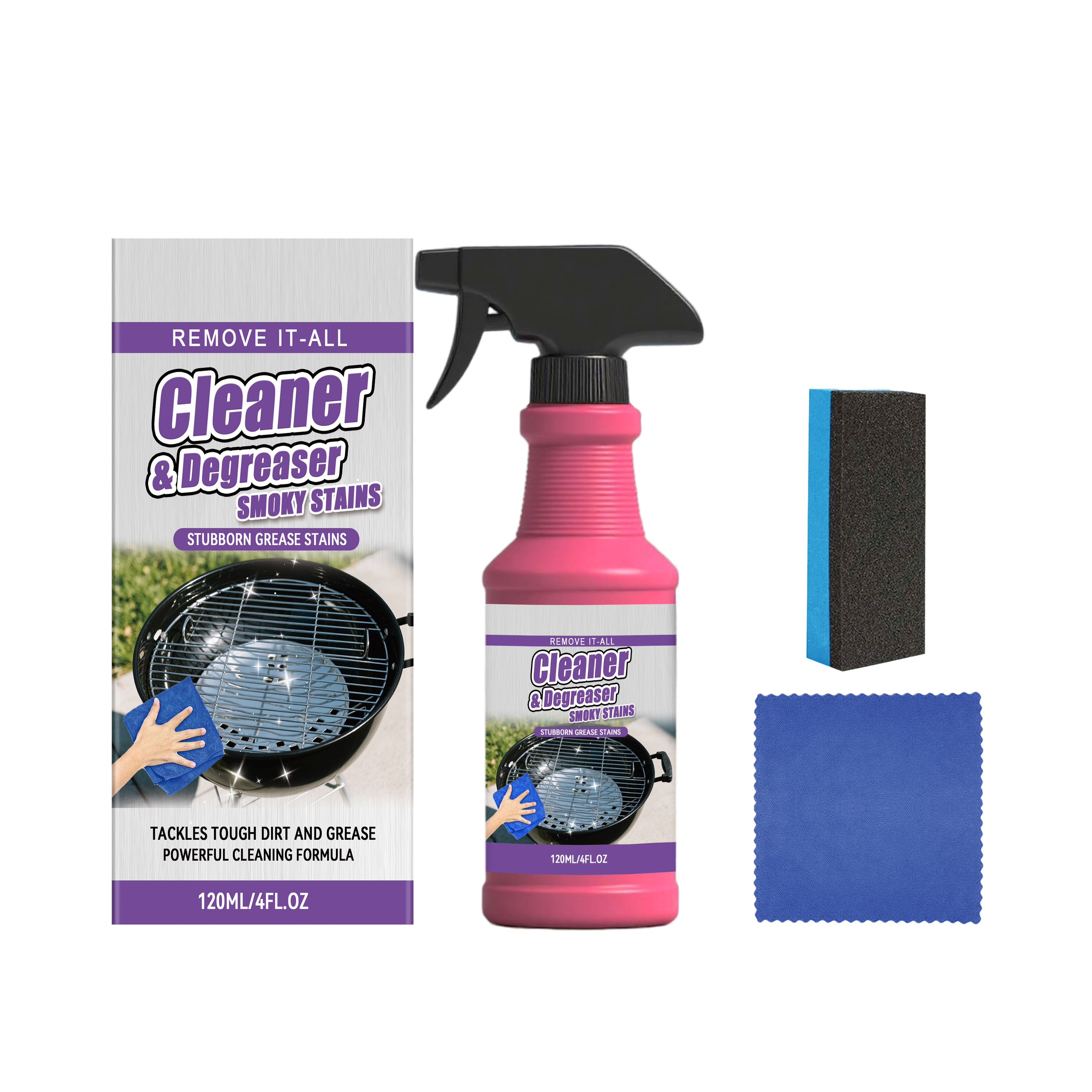 Grill Rack Cleaner Easy Operation Portable Simple Usage Clean Grease Stains On Grill Grate Surface