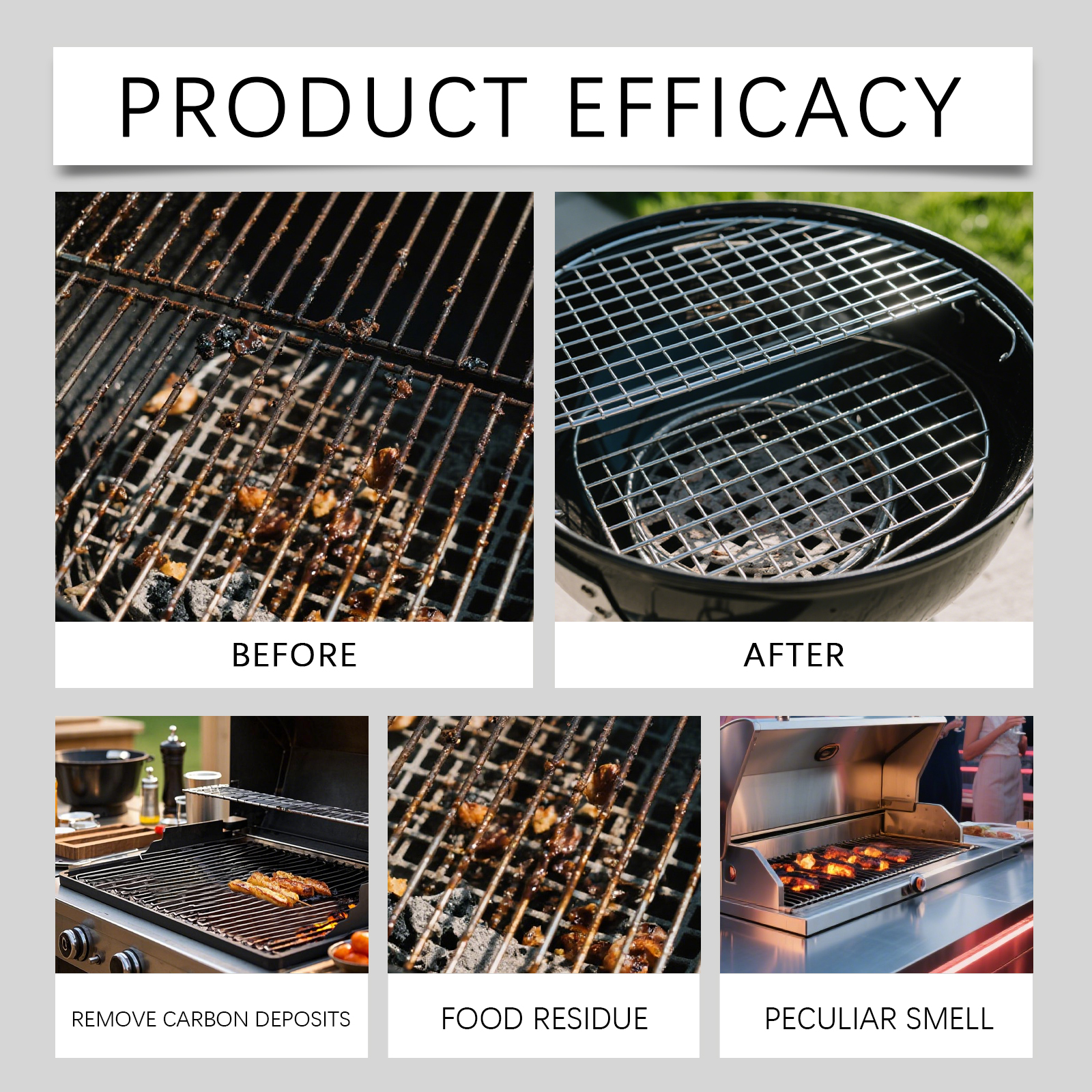 Grill Rack Cleaner Easy Operation Portable Simple Usage Clean Grease Stains On Grill Grate Surface
