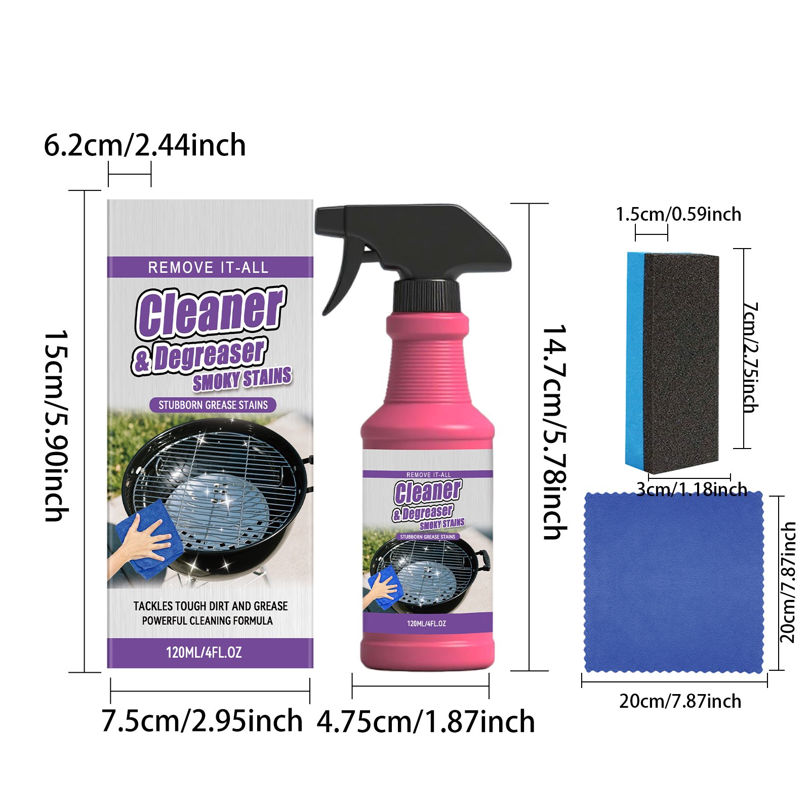 Grill Rack Cleaner Easy Operation Portable Simple Usage Clean Grease Stains On Grill Grate Surface