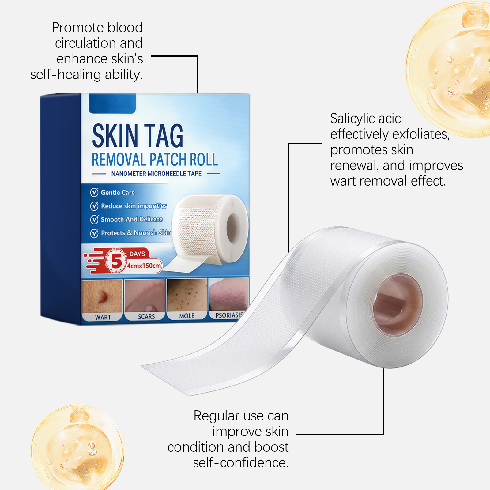 Skin Care Patch Mild Formula Smooth Comfort Clean Skin Moist Soft Daily External