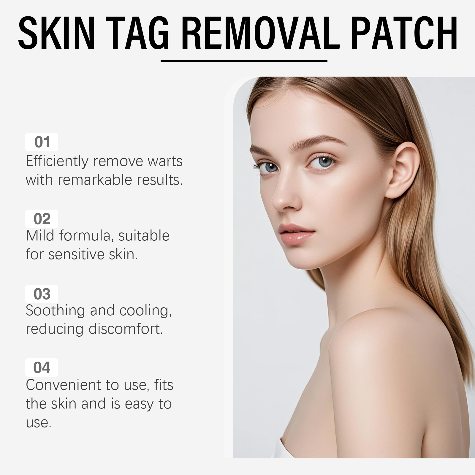 Skin Care Patch Mild Formula Smooth Comfort Clean Skin Moist Soft Daily External