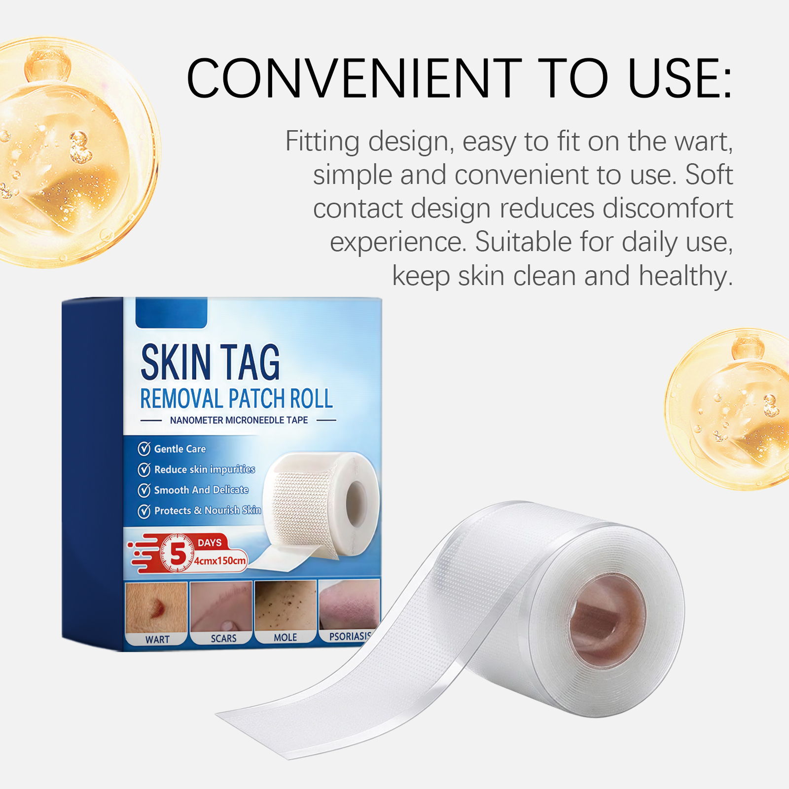 Skin Care Patch Mild Formula Smooth Comfort Clean Skin Moist Soft Daily External