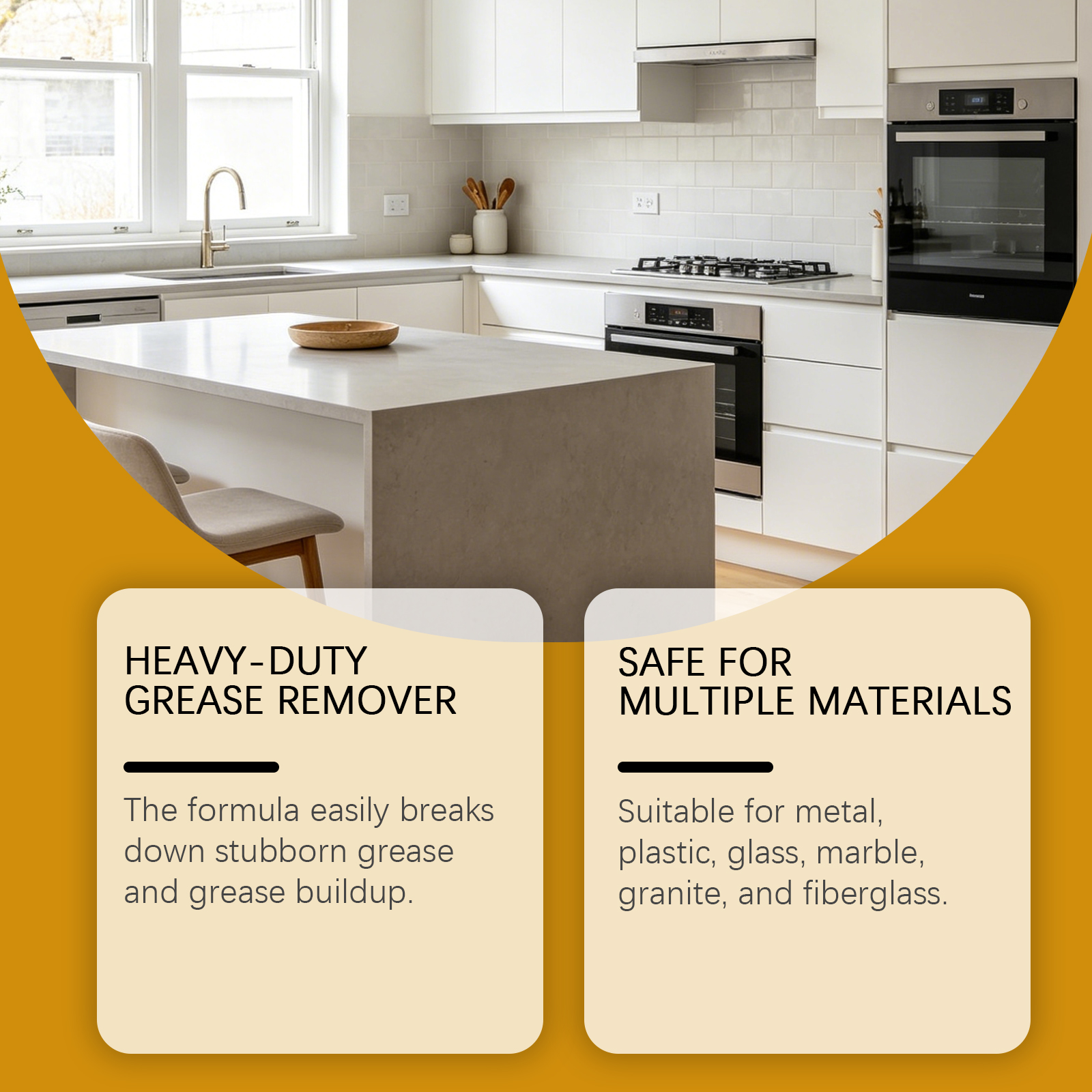 Kitchen Grease Cleaner Household Shining Renewing Purifier Stove Range Hood Countertop Surface Remove Heavy Dirt