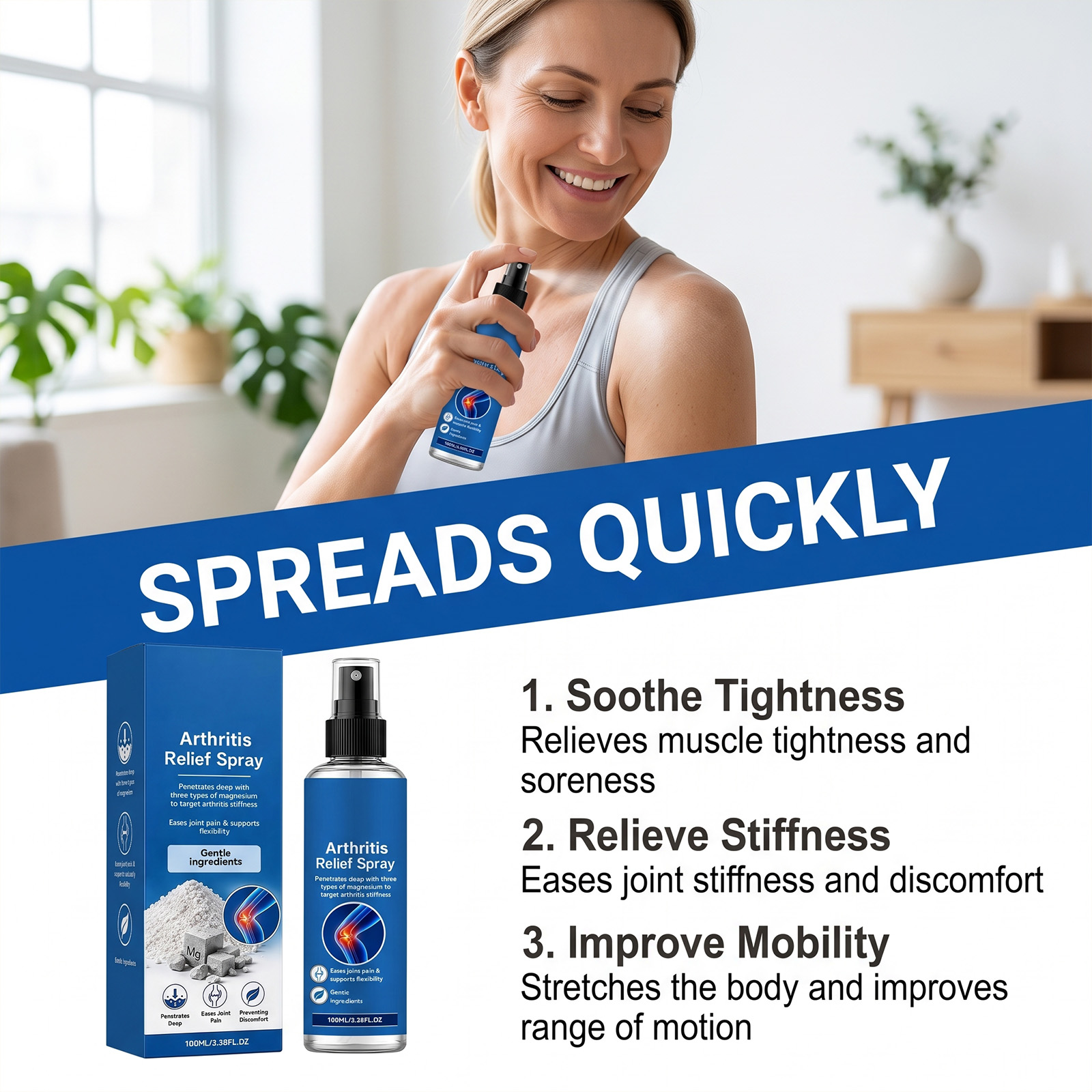 Body Care Spray Soft Mild Relieve Sore Tense Muscles Ease Stiff Joints Daily Body Maintenance