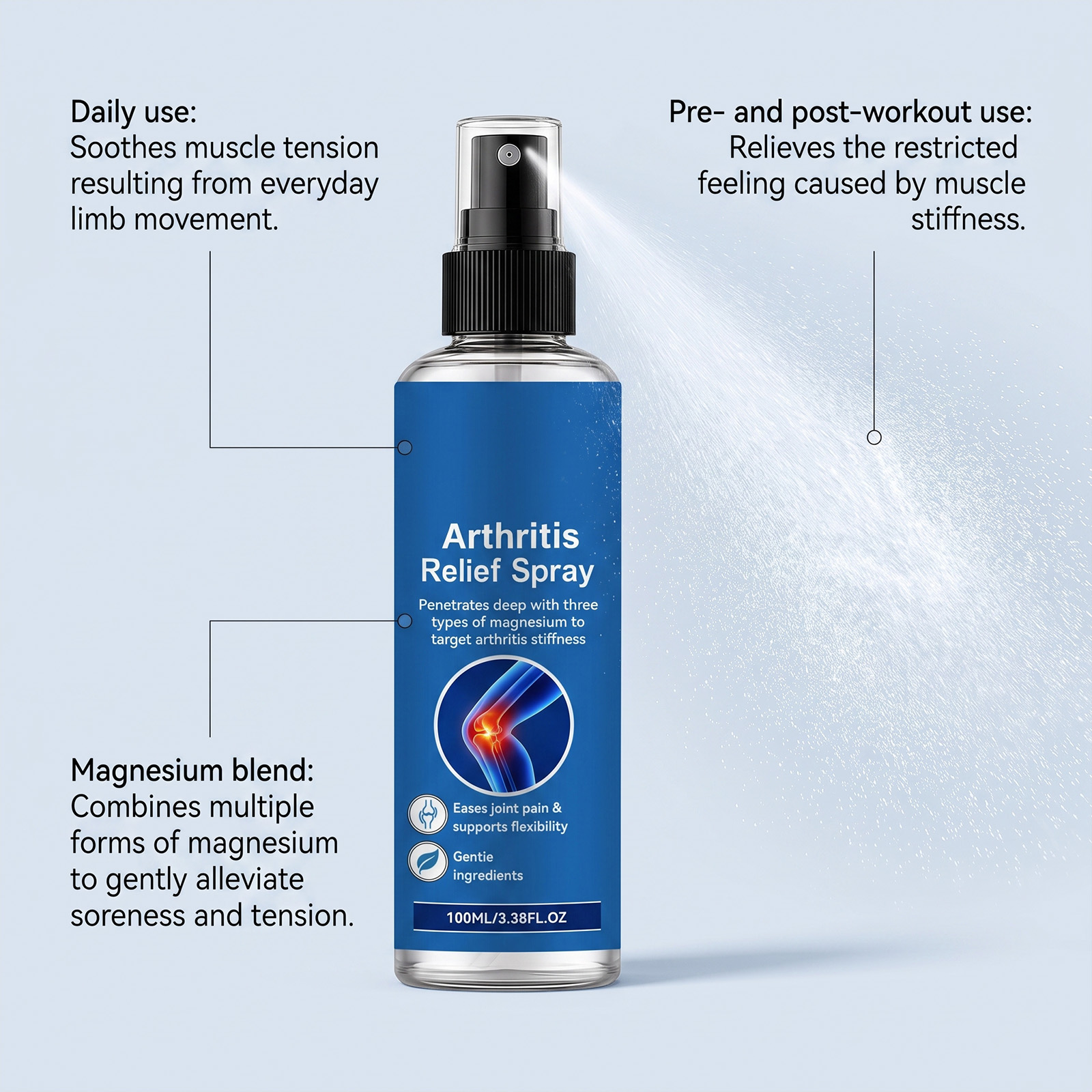 Body Care Spray Soft Mild Relieve Sore Tense Muscles Ease Stiff Joints Daily Body Maintenance