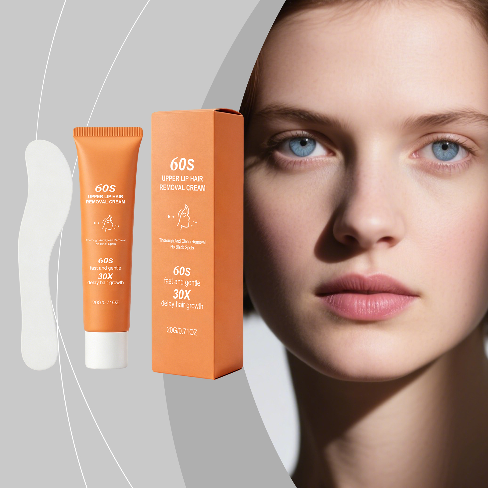 Facial Hair Removal Cream Mild Formula Clean Refreshing Non Sticky Care Smooth Skin Face Fuzz