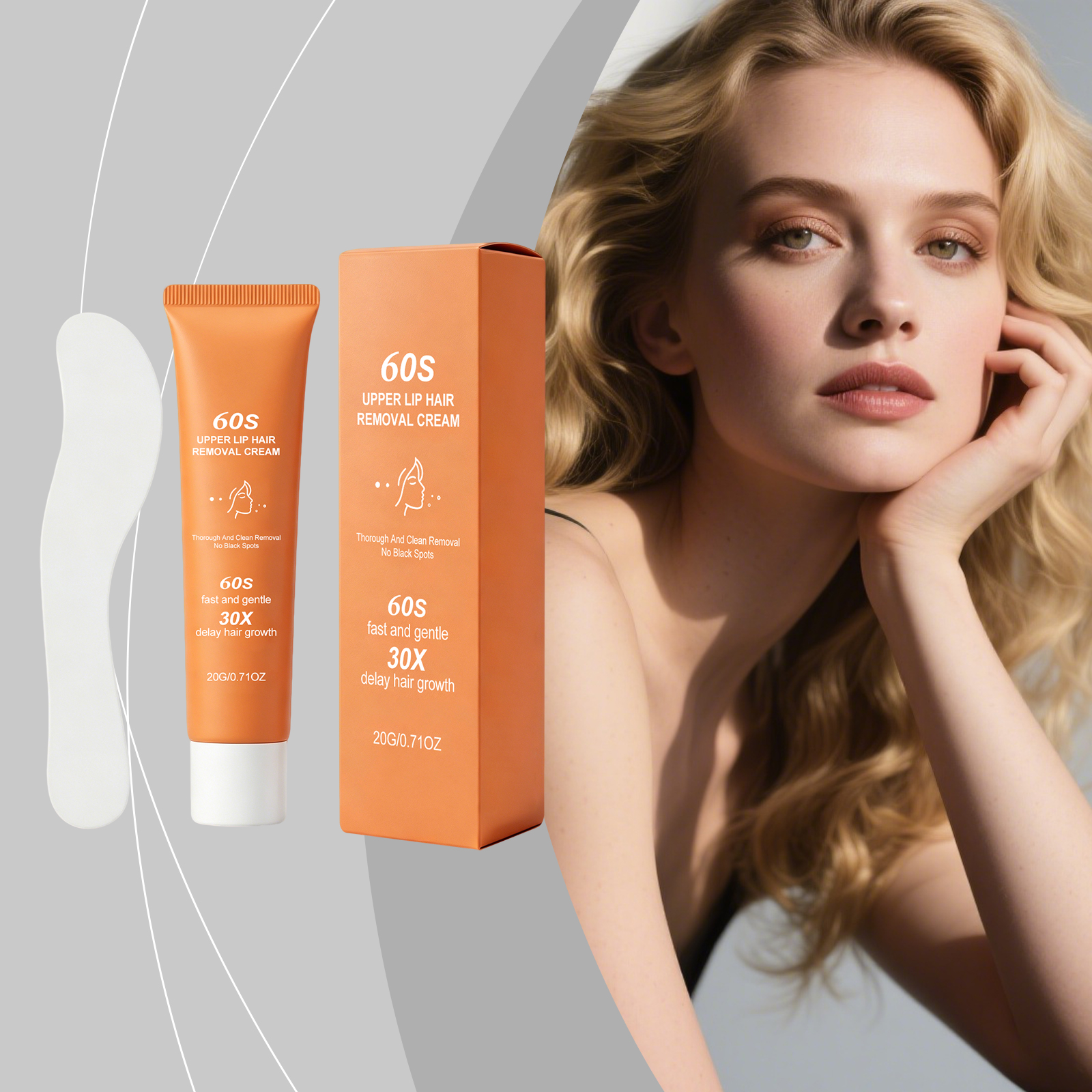Facial Hair Removal Cream Mild Formula Clean Refreshing Non Sticky Care Smooth Skin Face Fuzz