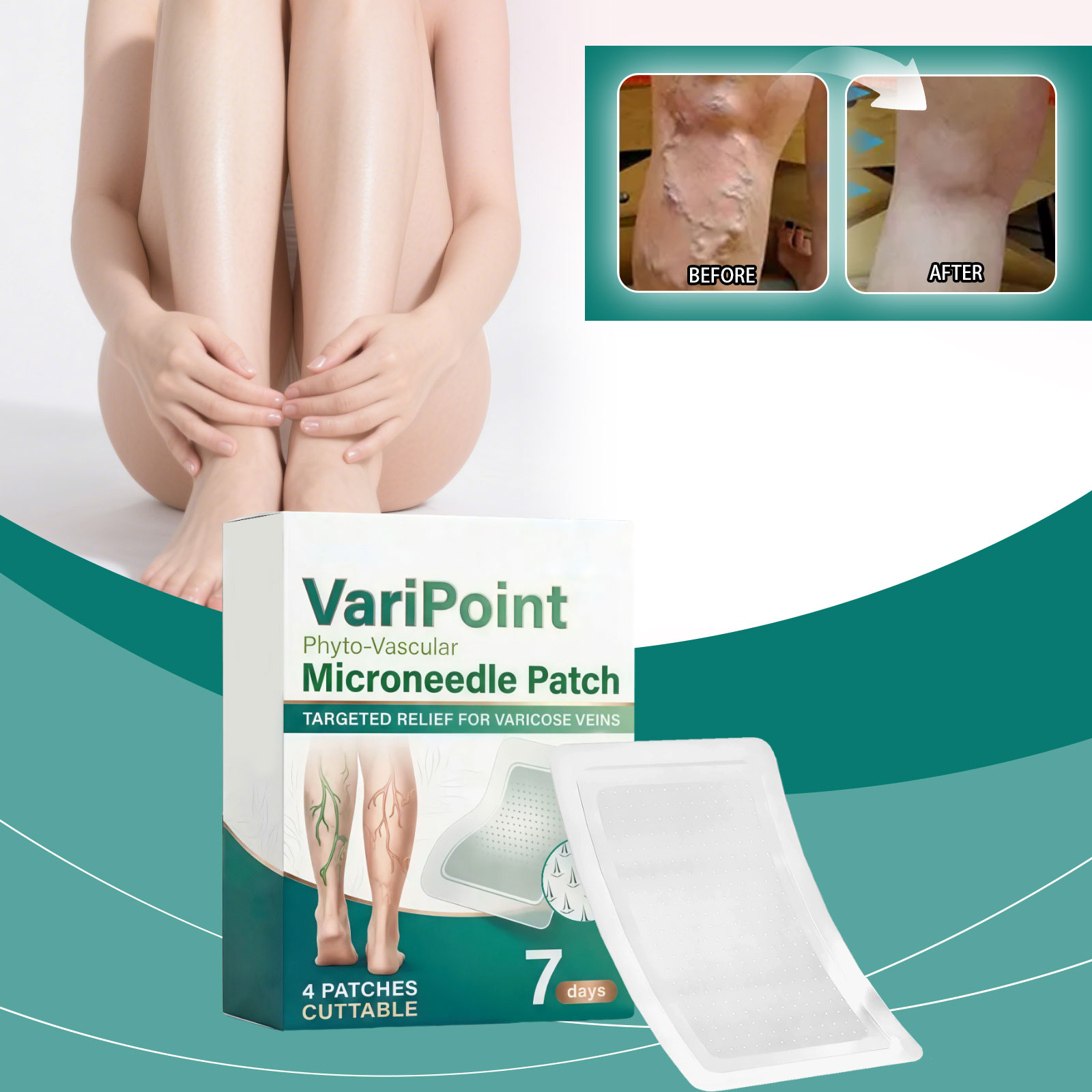 Leg Soothing Care Patch Mild Massage Leg Skin Light Breathable Comfort Convenient Gentle Nursing