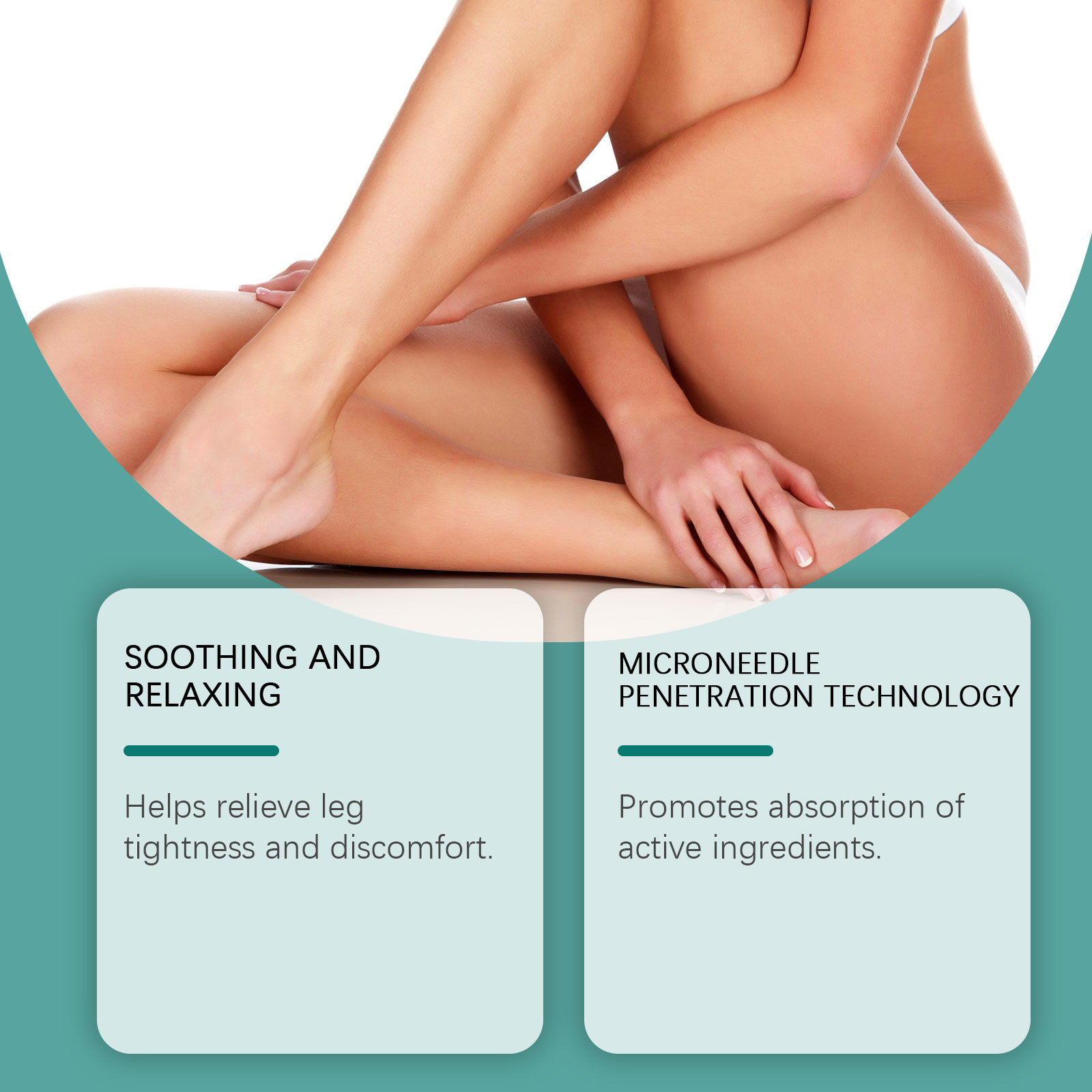 Leg Soothing Care Patch Mild Massage Leg Skin Light Breathable Comfort Convenient Gentle Nursing