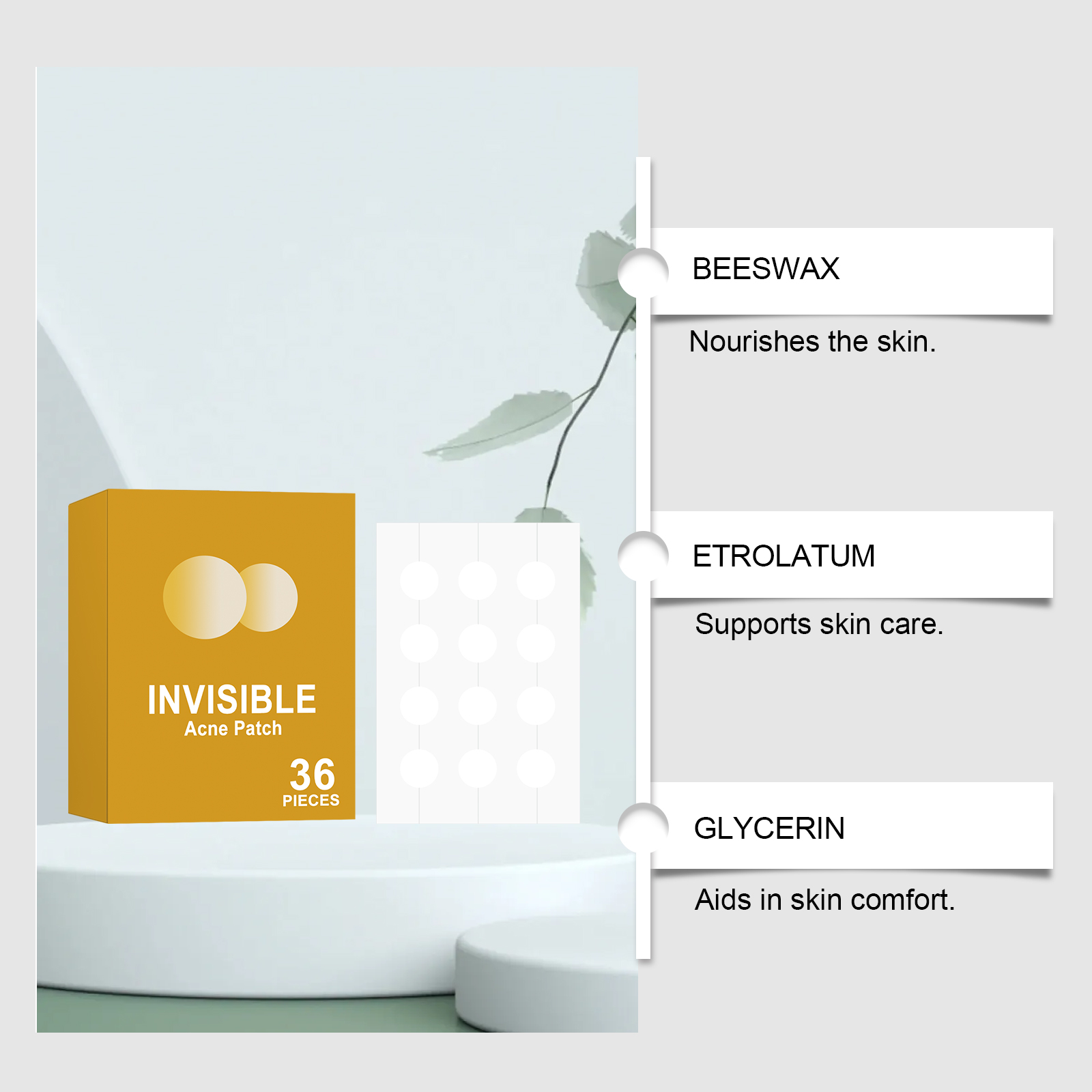 Acne Patch Gentle Clean Facial Surface Acne Smooth Comfort Ultra Thin Invisible Skin Friendly