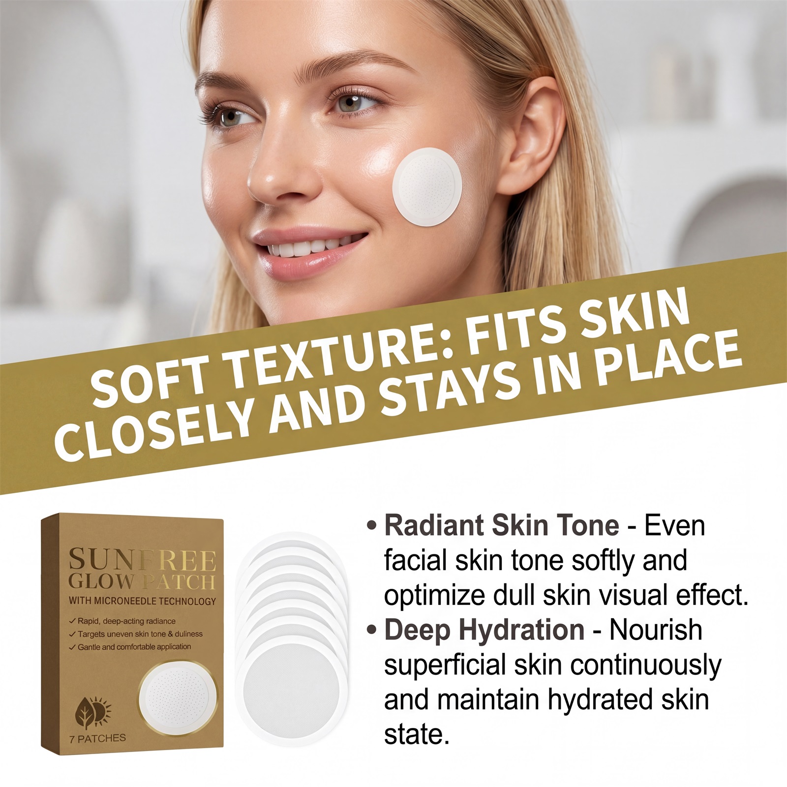 Brightening Patch Sun-Free Nourishing Mild Skin-Fit Multi-Skin Suitable Dense Soft Daily Comfort Sticker
