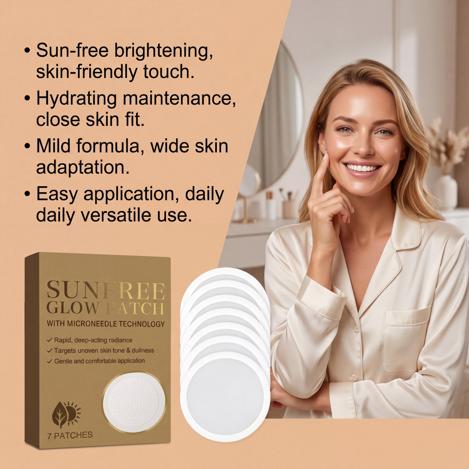 Brightening Patch Sun-Free Nourishing Mild Skin-Fit Multi-Skin Suitable Dense Soft Daily Comfort Sticker