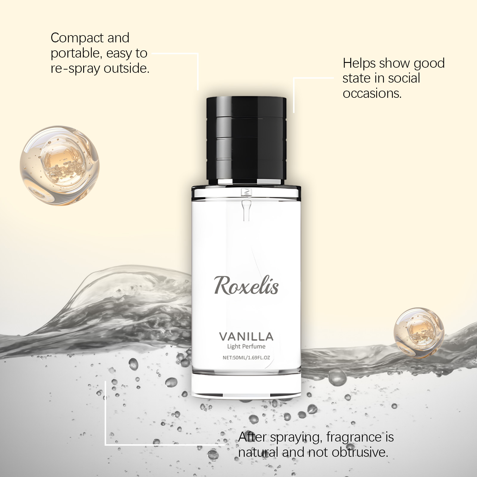 Vanilla Scented Perfume Mild Natural Fresh Elegant Longlasting Portable Graceful Daily External Fragrance