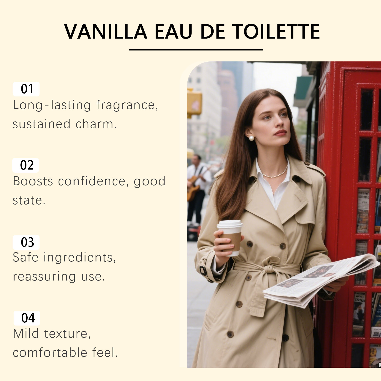Vanilla Scented Perfume Mild Natural Fresh Elegant Longlasting Portable Graceful Daily External Fragrance