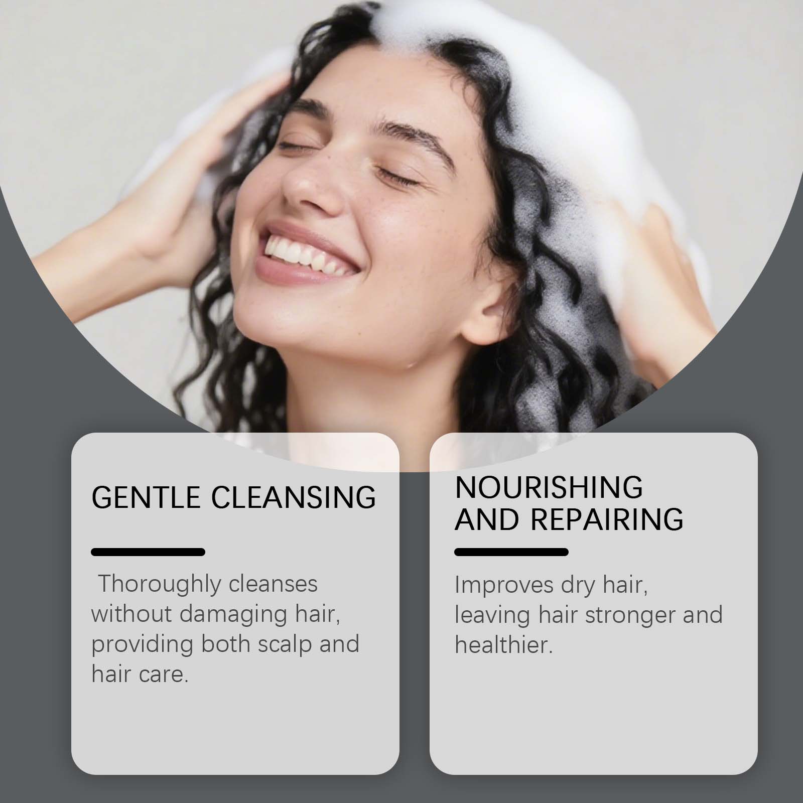 Rosemary Shampoo Refreshing Mild Cleansing Soft Shiny Hair Rich Foam Daily Care For All Hair Types